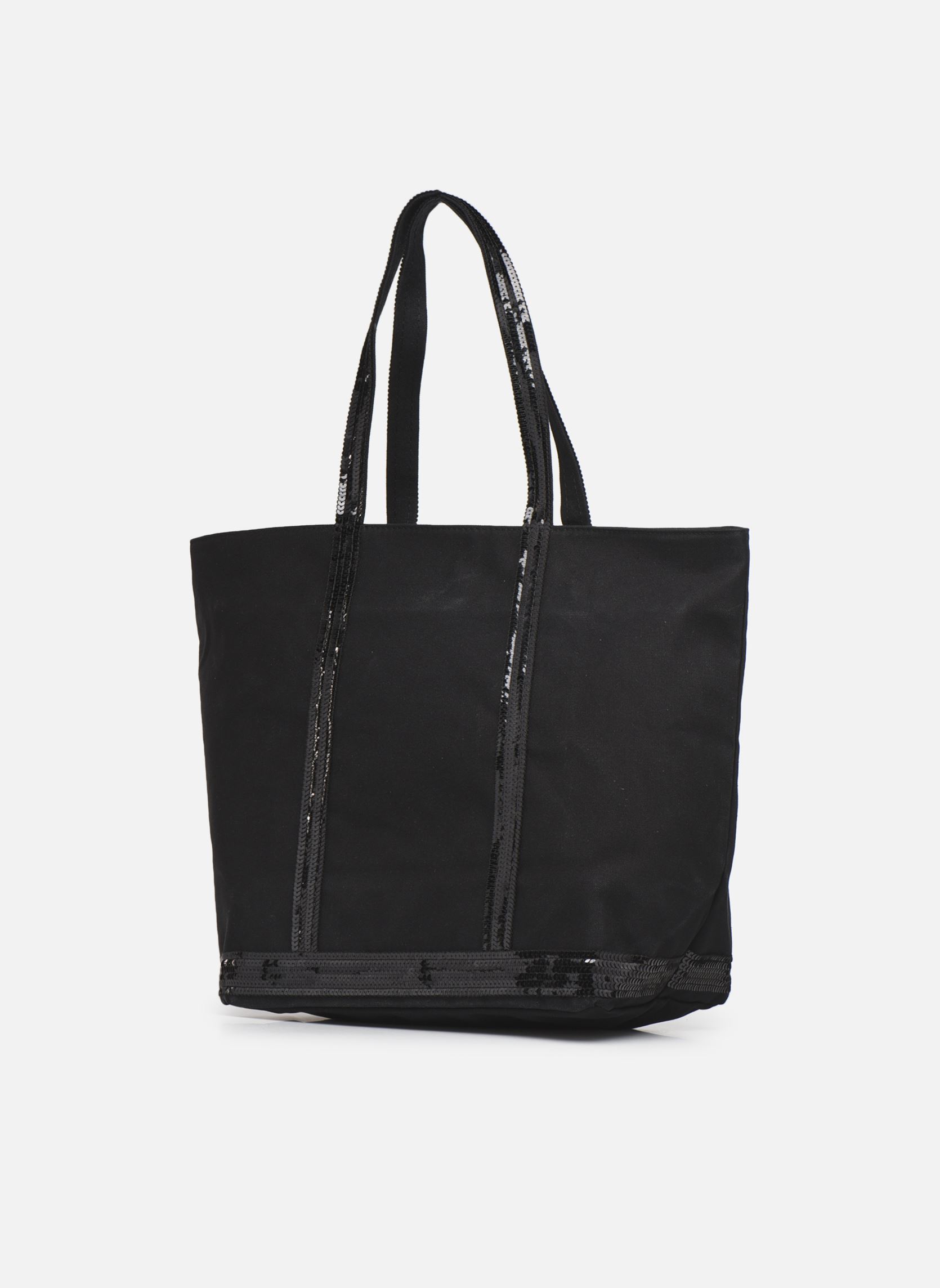 Cabas Cabas L Zippé Porté Epaule Toile et Pail femme noir Vanessa Bruno Cabas Cabas L Zippé Porté Epaule Toile et Pail femme noir NOIR