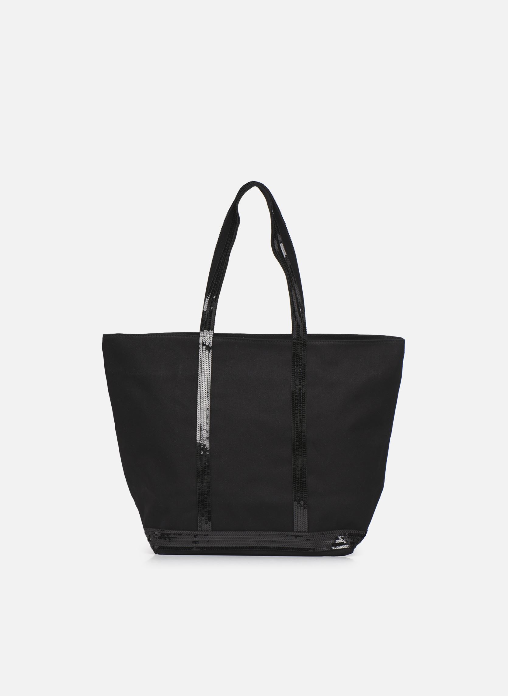 Cabas Cabas L Zippé Porté Epaule Toile et Pail femme noir Vanessa Bruno Cabas Cabas L Zippé Porté Epaule Toile et Pail femme noir NOIR