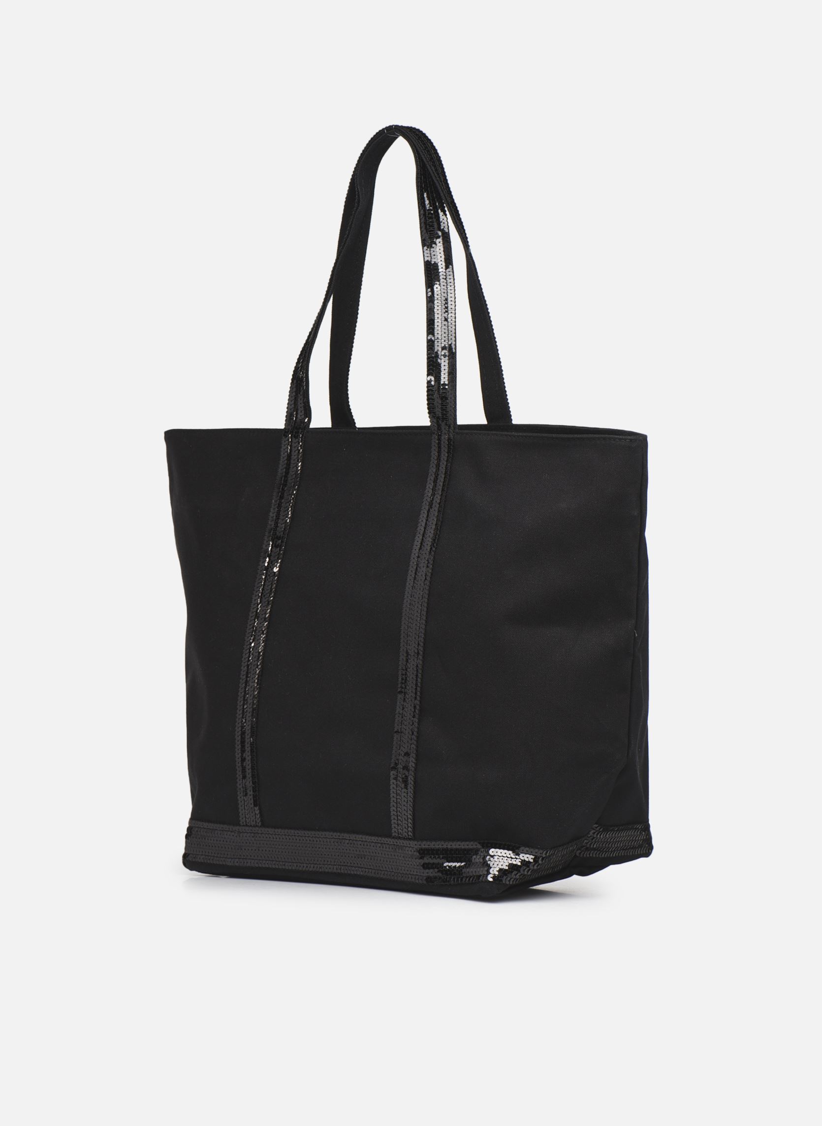 Cabas Cabas L Zippé Porté Epaule Toile et Pail femme noir Vanessa Bruno Cabas Cabas L Zippé Porté Epaule Toile et Pail femme noir NOIR