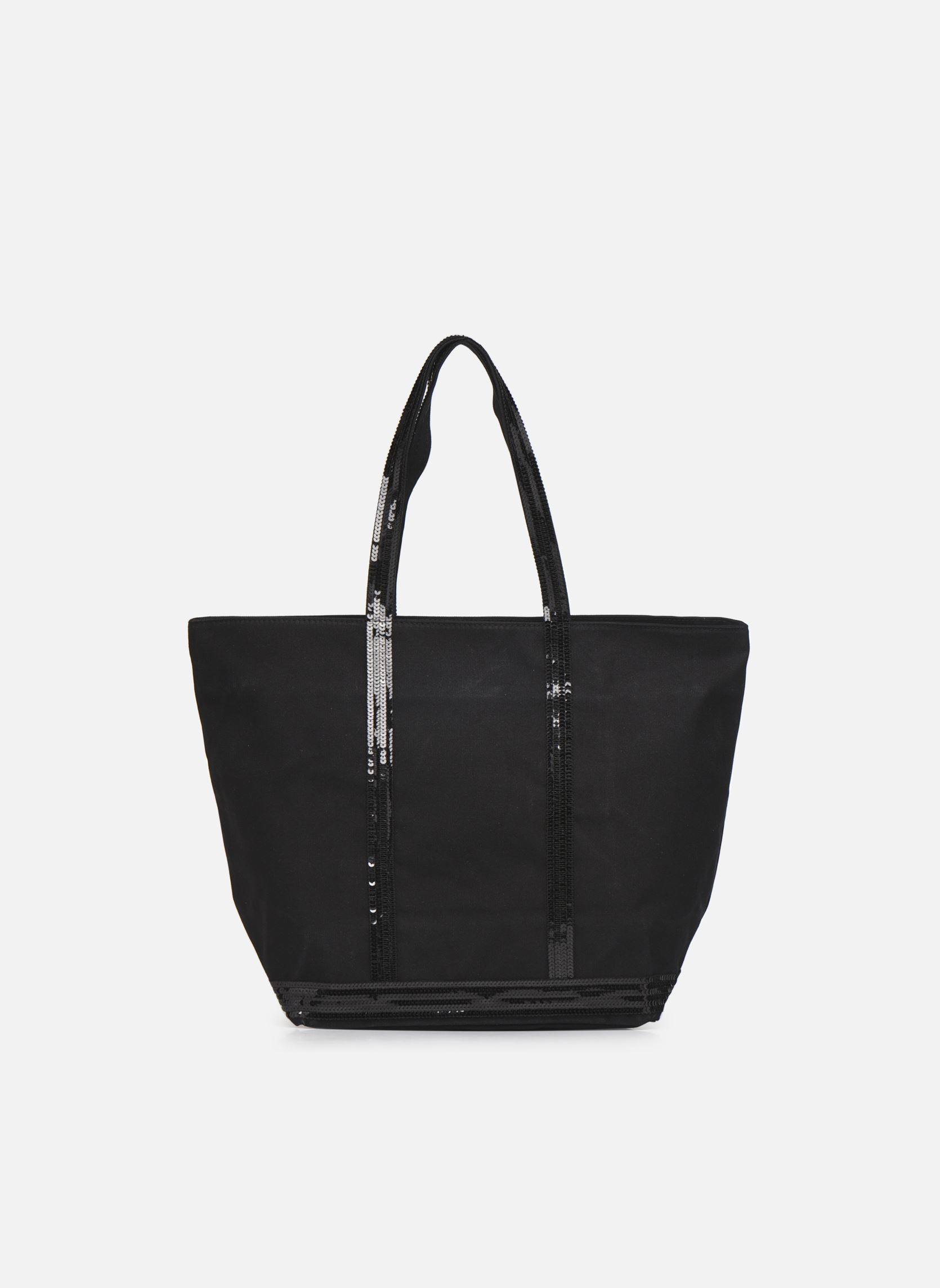 Cabas Cabas L Zippé Porté Epaule Toile et Pail femme noir Vanessa Bruno Cabas Cabas L Zippé Porté Epaule Toile et Pail femme noir NOIR