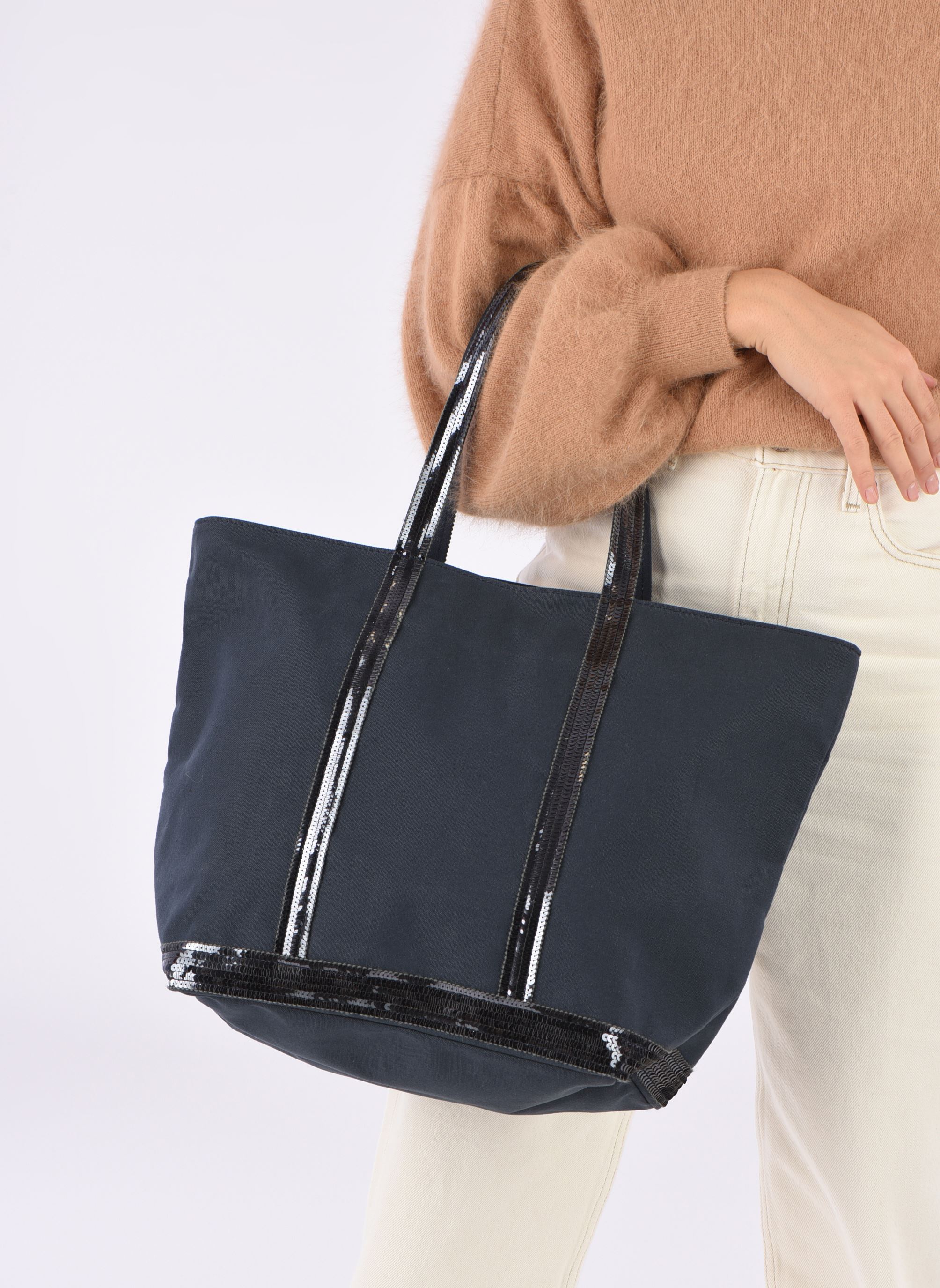 Shopper Cabas L Zippé Porté Epaule Toile et Pail damen blau Vanessa Bruno Shopper Cabas L Zippé Porté Epaule Toile et Pail damen blau PYRITE