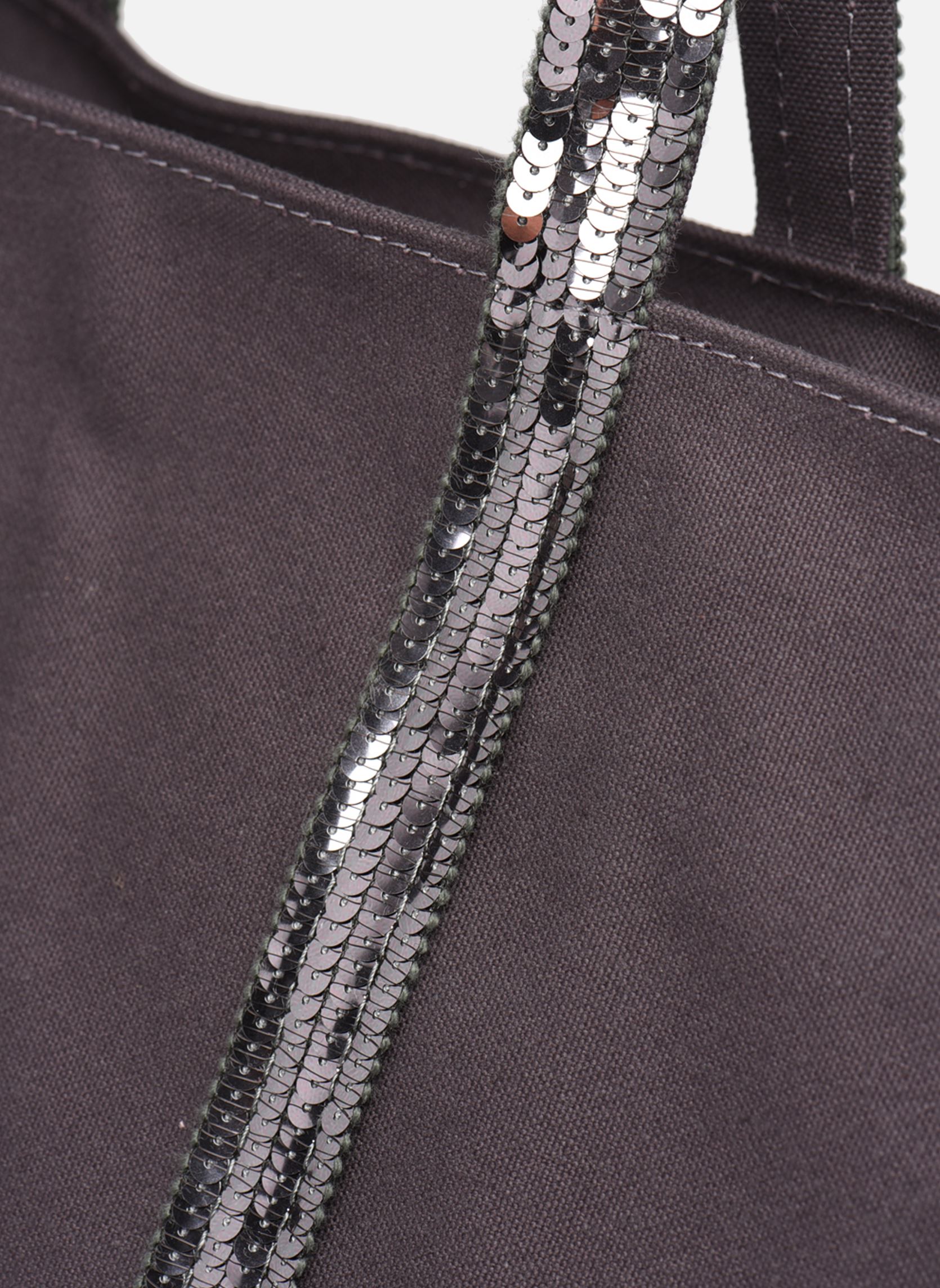 Cabas Cabas L Zippé Porté Epaule Toile et Pail femme gris Vanessa Bruno Cabas Cabas L Zippé Porté Epaule Toile et Pail femme gris ANTHRACITE
