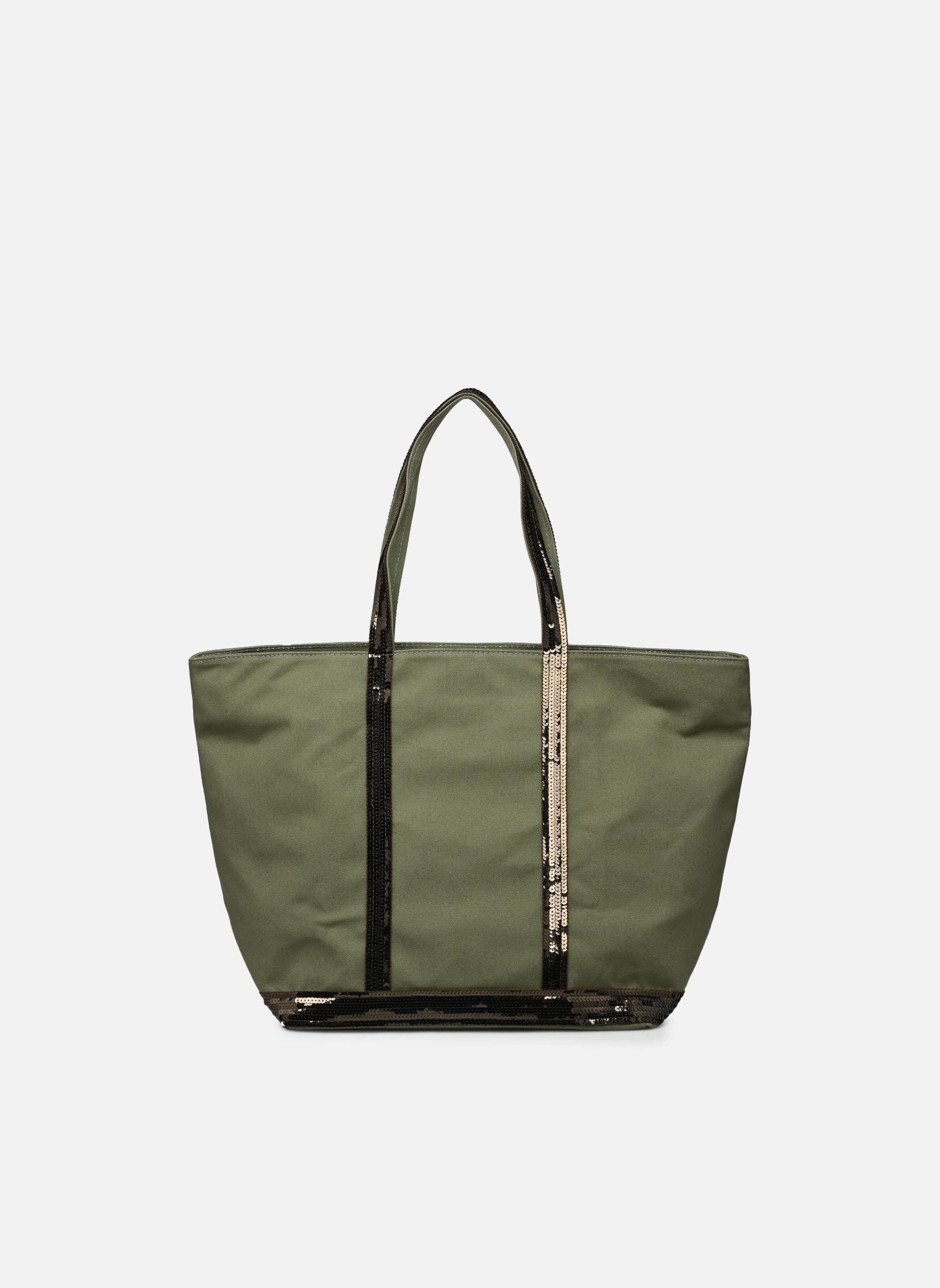 Cabas Cabas L Zippé Porté Epaule Toile et Pail femme vert Vanessa Bruno Cabas Cabas L Zippé Porté Epaule Toile et Pail femme vert TREFLE