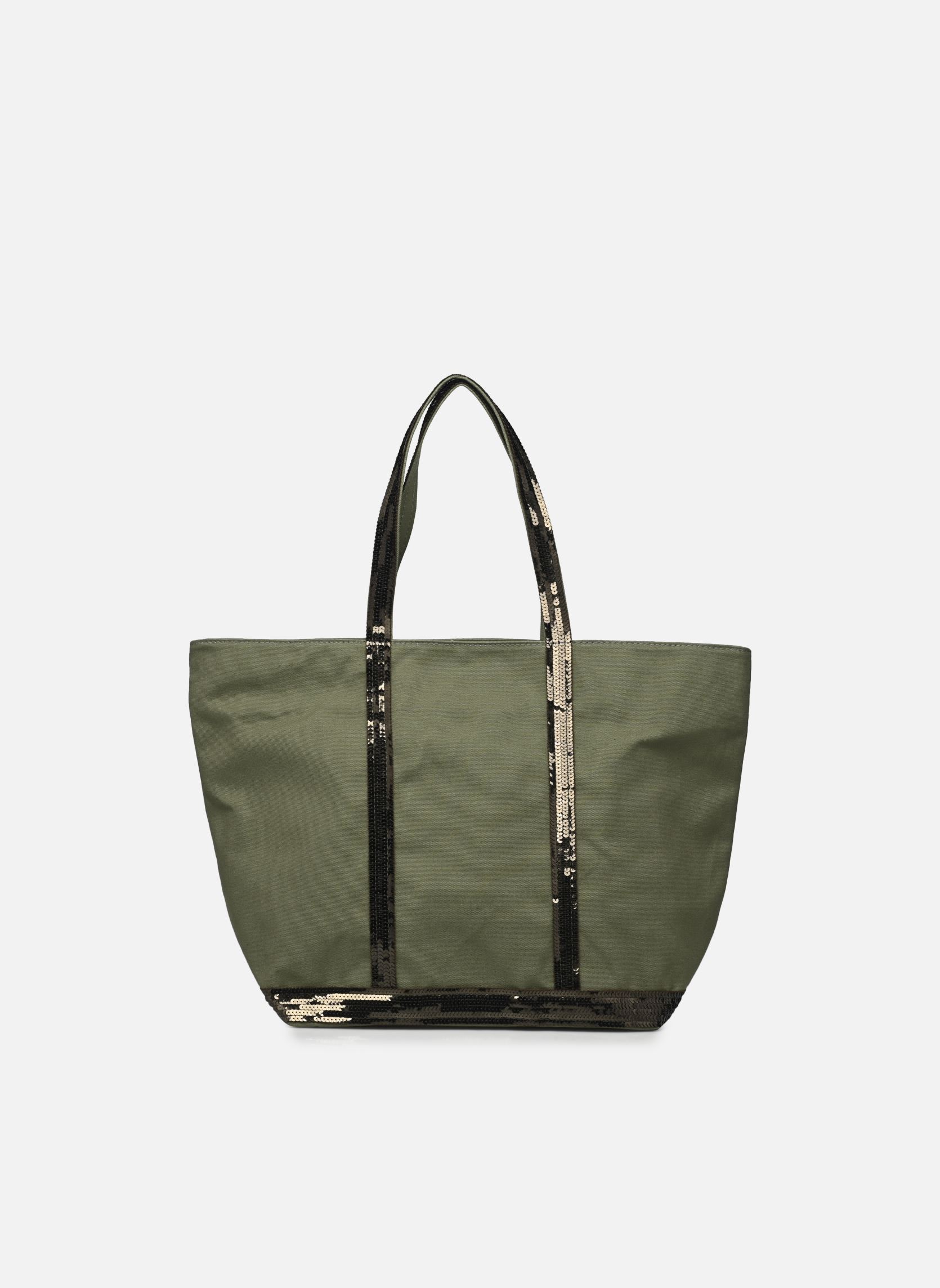 Cabas Cabas L Zippé Porté Epaule Toile et Pail femme vert Vanessa Bruno Cabas Cabas L Zippé Porté Epaule Toile et Pail femme vert TREFLE