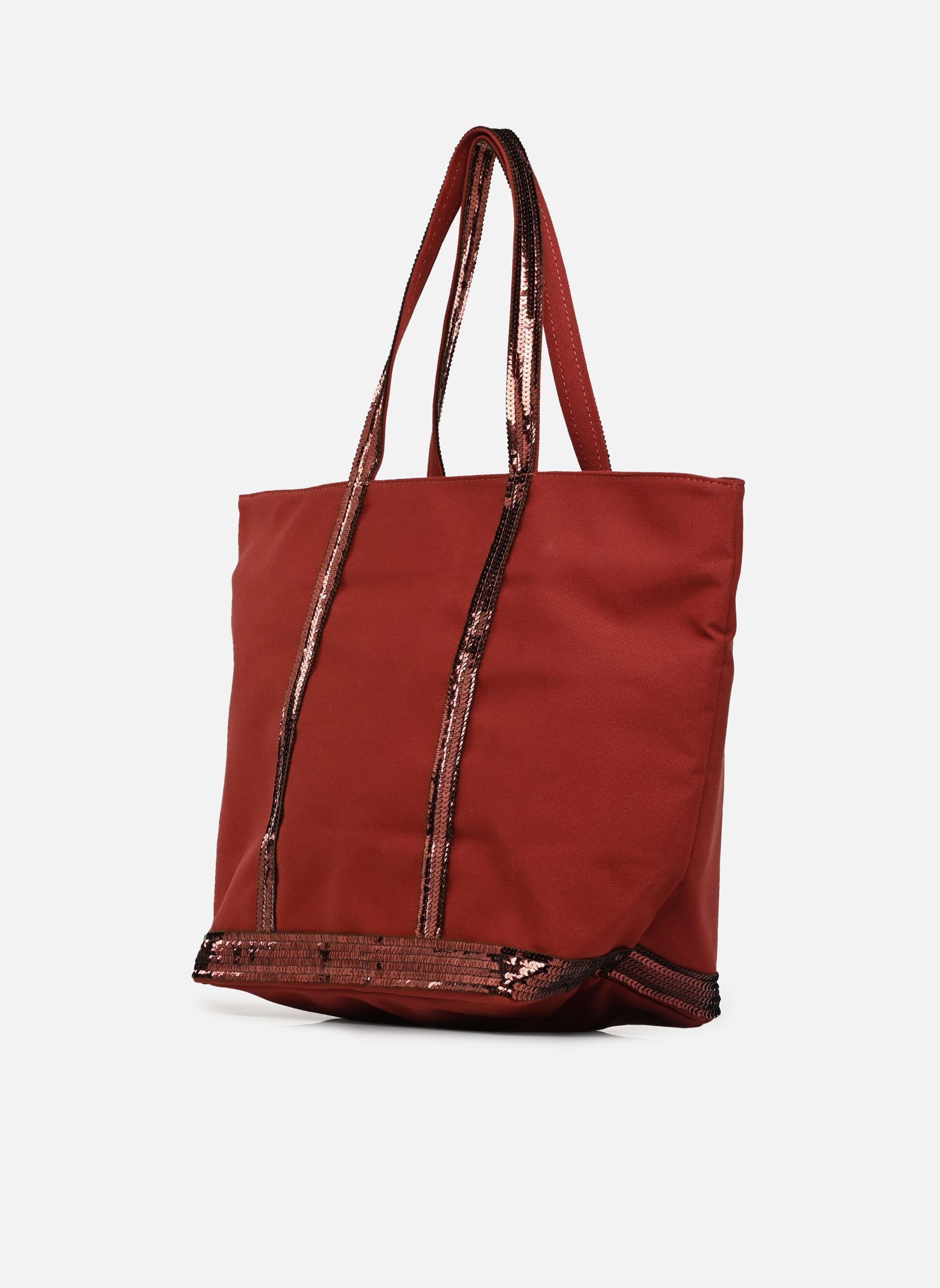 Cabas Cabas L Zippé Porté Epaule Toile et Pail femme bordeaux Vanessa Bruno Cabas Cabas L Zippé Porté Epaule Toile et Pail femme bordeaux TERRE