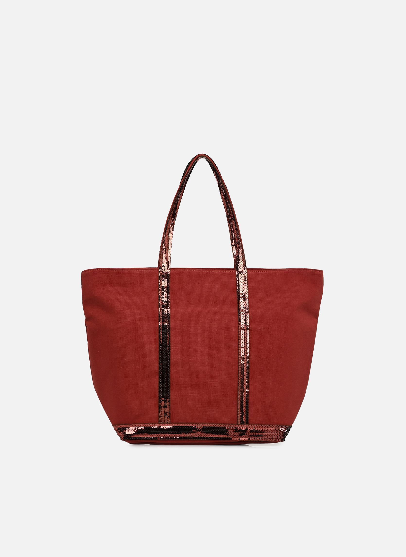 Cabas Cabas L Zippé Porté Epaule Toile et Pail femme bordeaux Vanessa Bruno Cabas Cabas L Zippé Porté Epaule Toile et Pail femme bordeaux TERRE