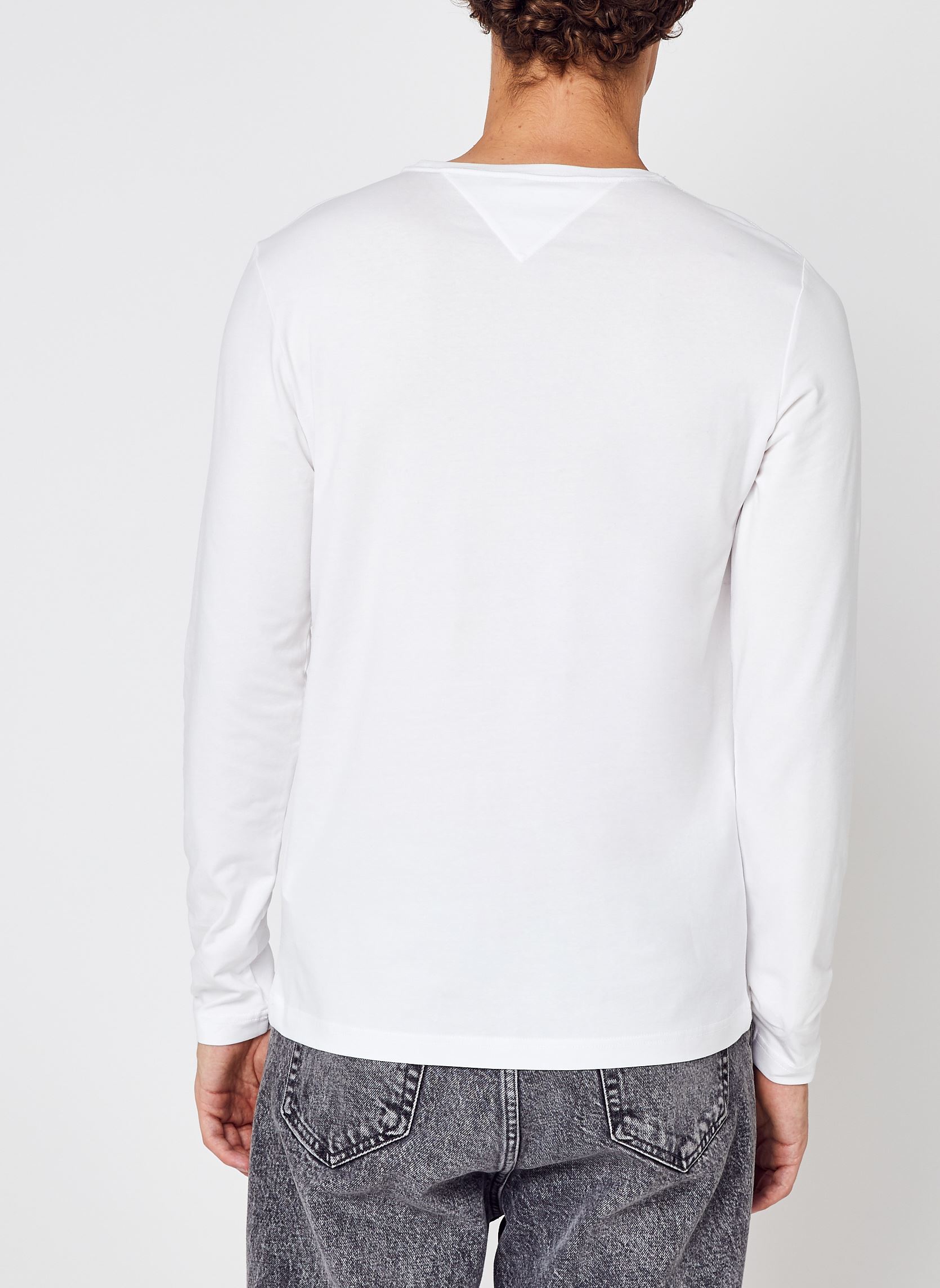 Tee-shirts Stretch Slim Fit Long Sleeve Tee homme blanc Tommy Hilfiger Tee-shirts Stretch Slim Fit Long Sleeve Tee homme blanc WHITE