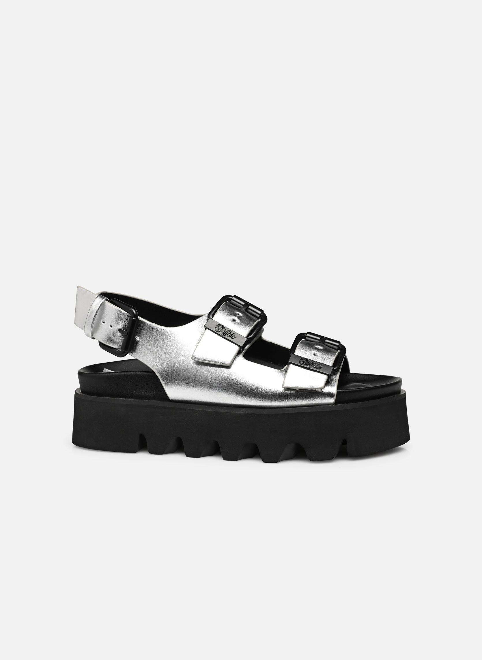 Sandali con zeppa e plateau PERRY ON donna argento Buffalo Sandali con zeppa e plateau PERRY ON donna argento Silver