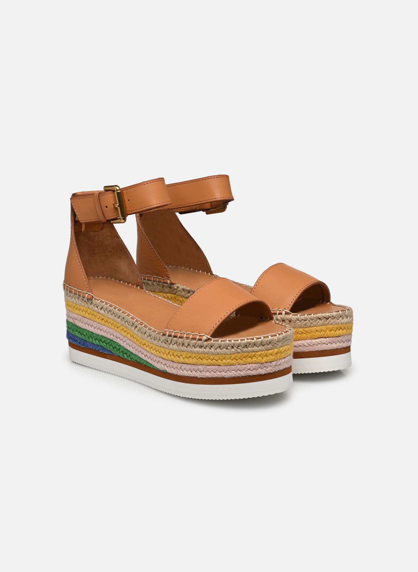 Espadrilles met sleehak en plateau Glyn Espadrilles dames bruin See by Chloé Espadrilles met sleehak en plateau Glyn Espadrilles dames bruin TAN 1