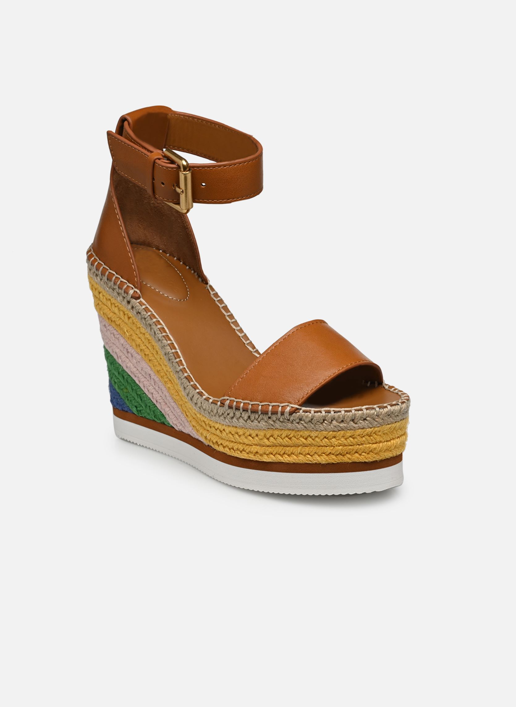 Espadrilles met sleehak en plateau Glyn Espadrilles dames bruin See by Chloé Espadrilles met sleehak en plateau Glyn Espadrilles dames bruin TAN 1
