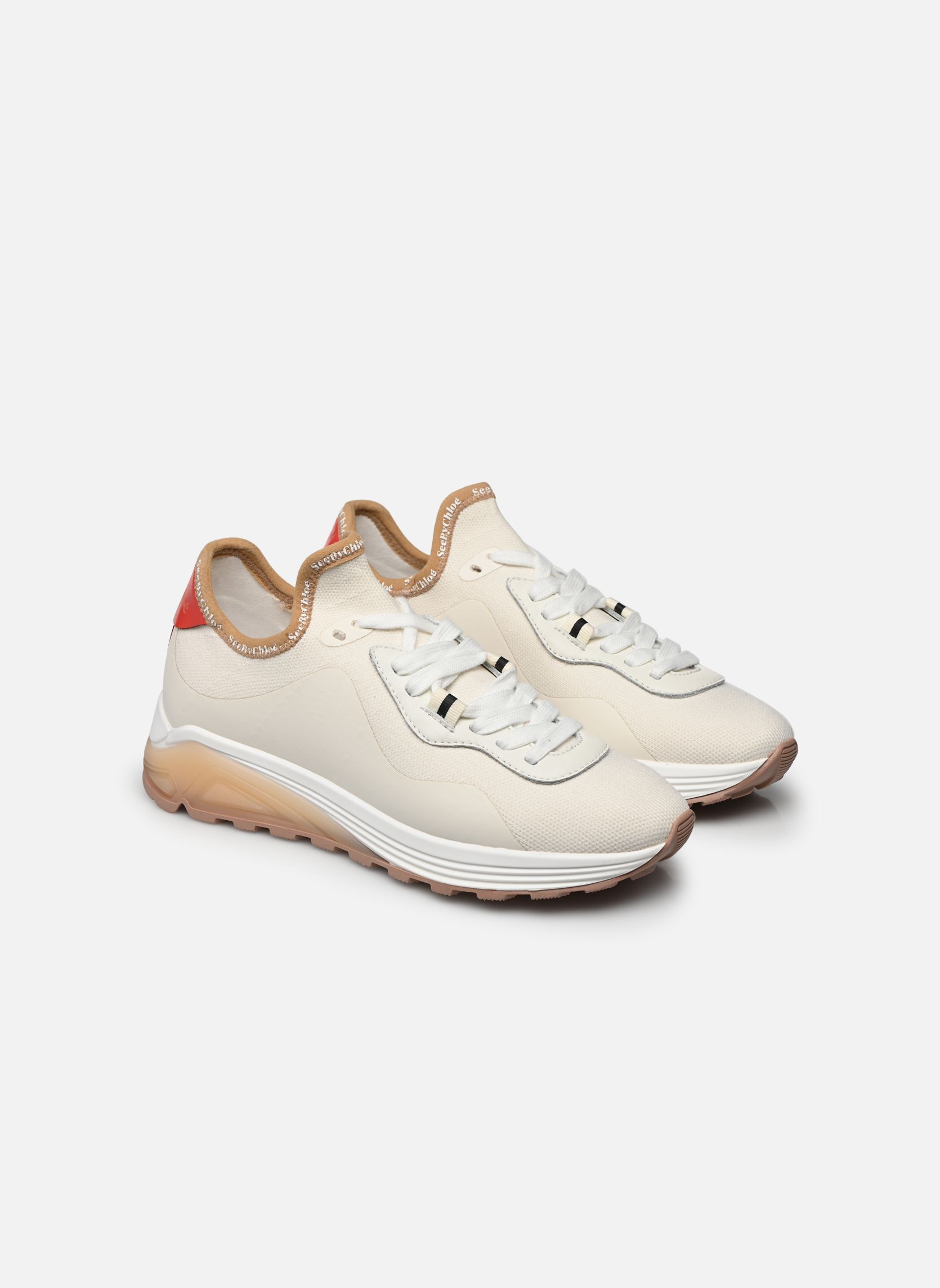 Niedrige Sneaker Brett Sneakers Low-Top Sneakers damen weiß See by Chloé Niedrige Sneaker Brett Sneakers Low-Top Sneakers damen weiß WHITE