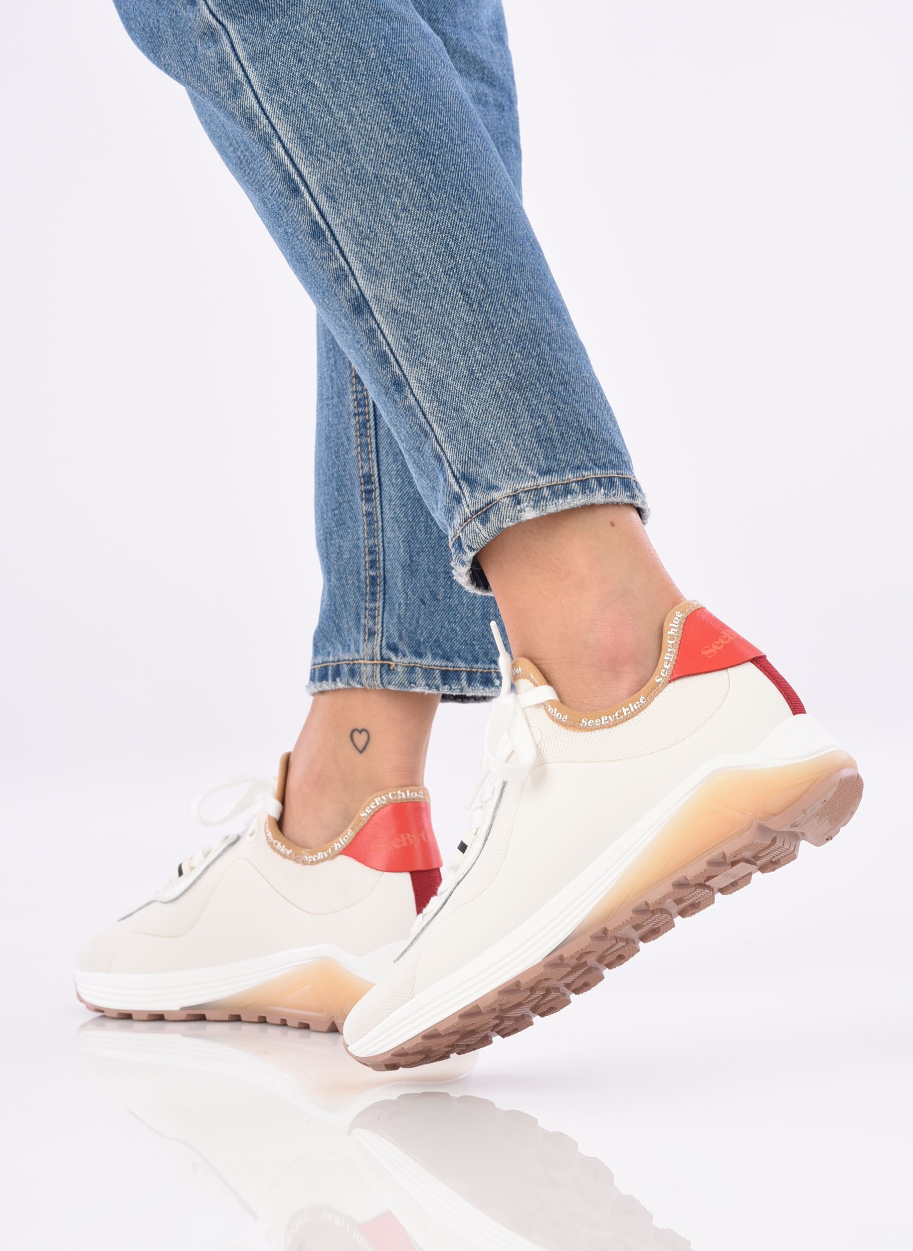 Niedrige Sneaker Brett Sneakers Low-Top Sneakers damen weiß See by Chloé Niedrige Sneaker Brett Sneakers Low-Top Sneakers damen weiß WHITE