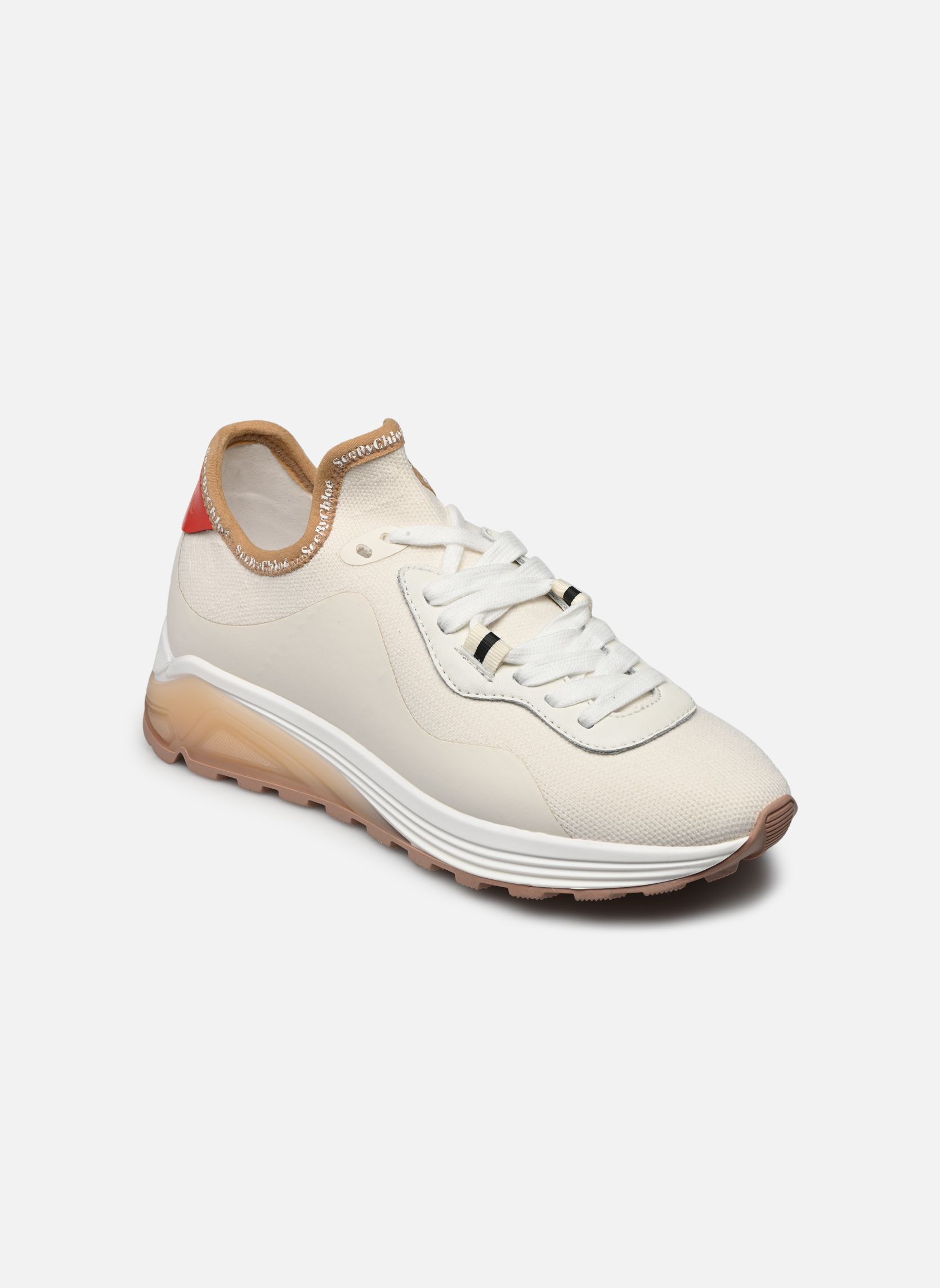 Niedrige Sneaker Brett Sneakers Low-Top Sneakers damen weiß See by Chloé Niedrige Sneaker Brett Sneakers Low-Top Sneakers damen weiß WHITE