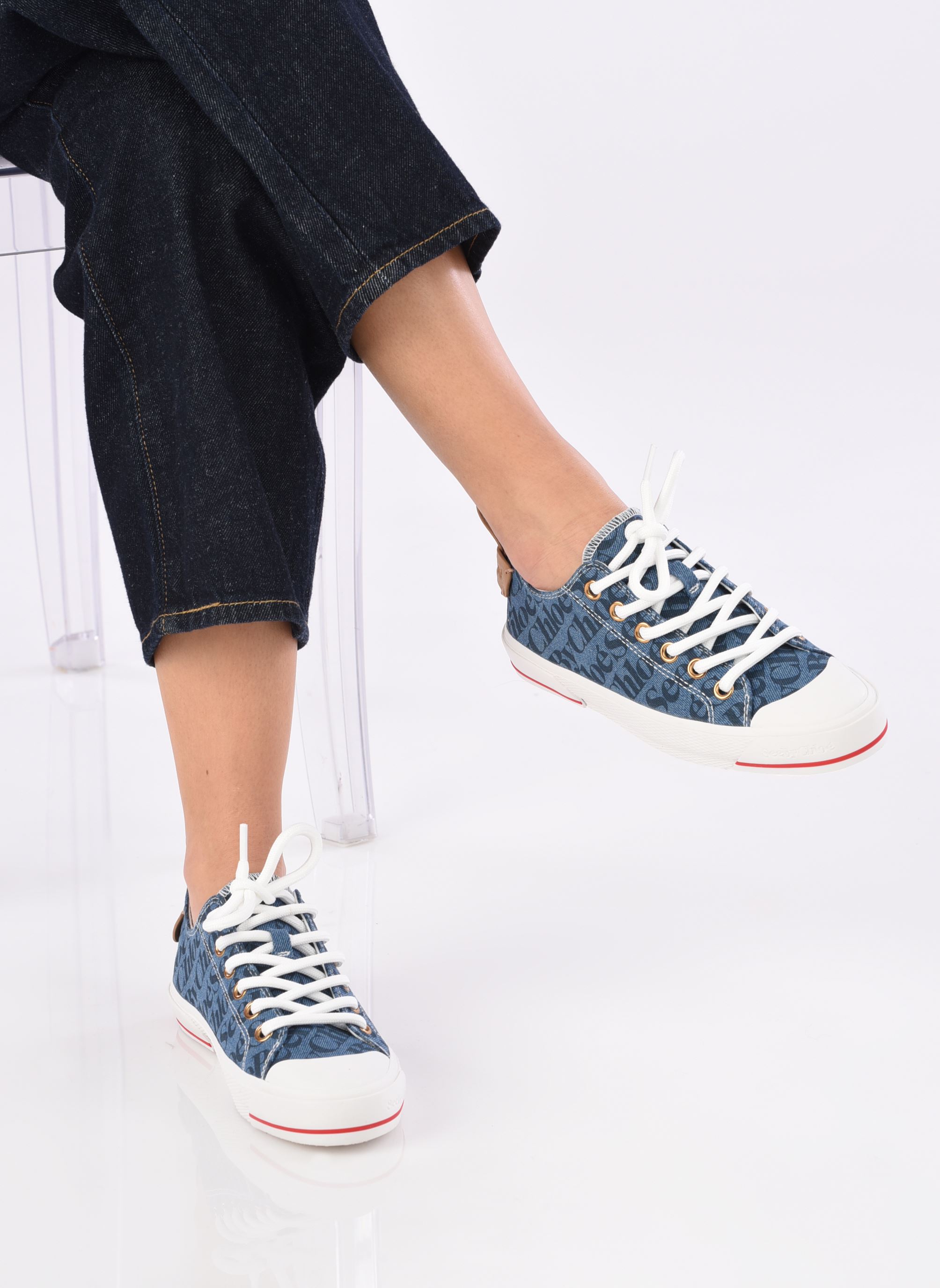 Niedrige Sneaker Aryana Sneakers Low-Top Sneakers damen blau See by Chloé Niedrige Sneaker Aryana Sneakers Low-Top Sneakers damen blau MEDIUM BLUE