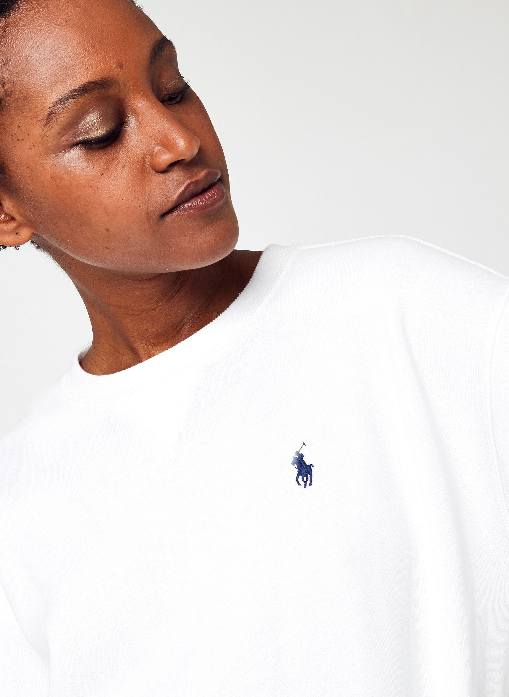 Sweater Pull Col Rond En Molleton 211794395 dames wit Polo Ralph Lauren Sweater Pull Col Rond En Molleton 211794395 dames wit White