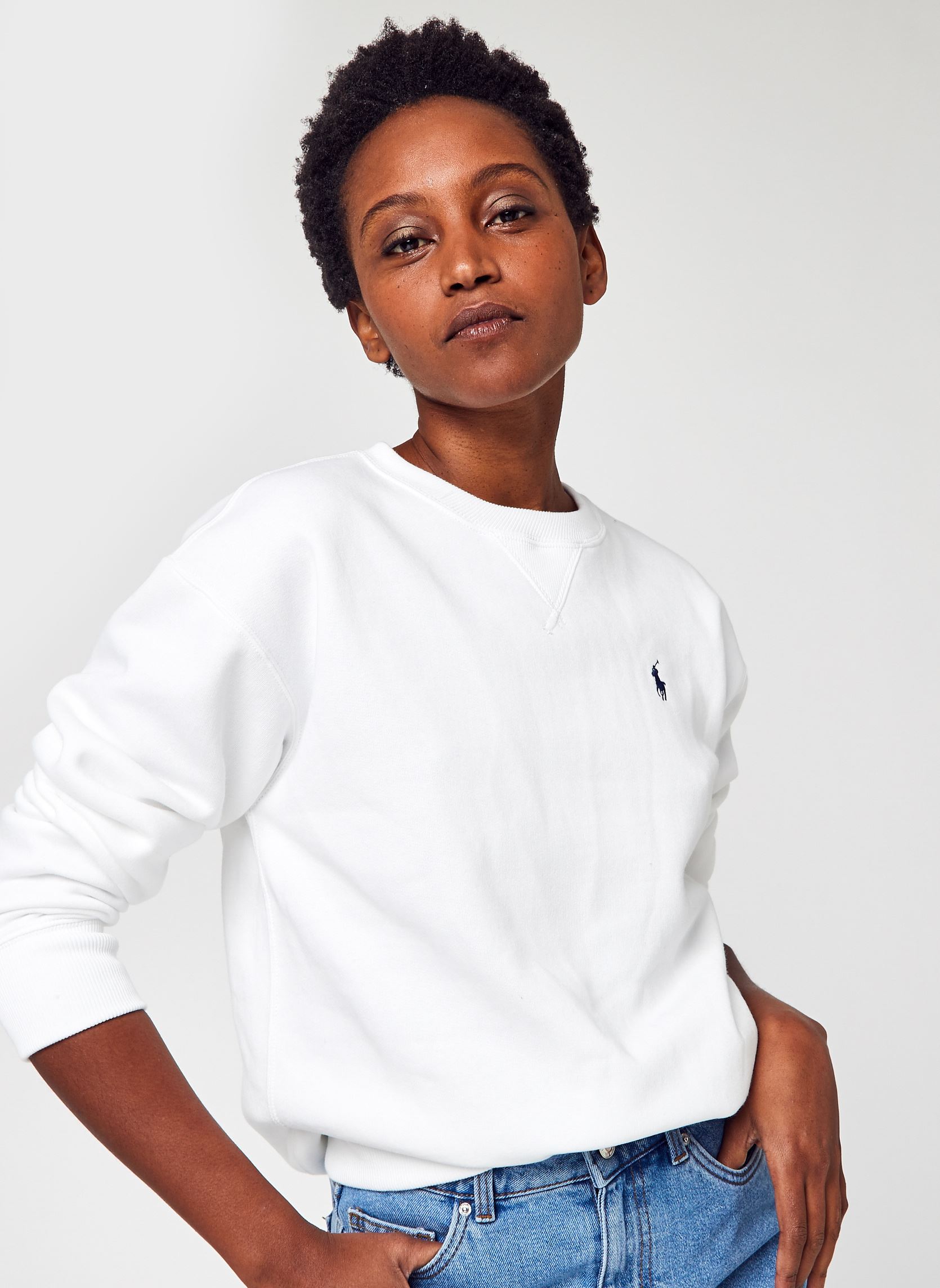 Vêtements Polo Ralph Lauren Pull Col Rond En Molleton 211794395 pour Accessoires