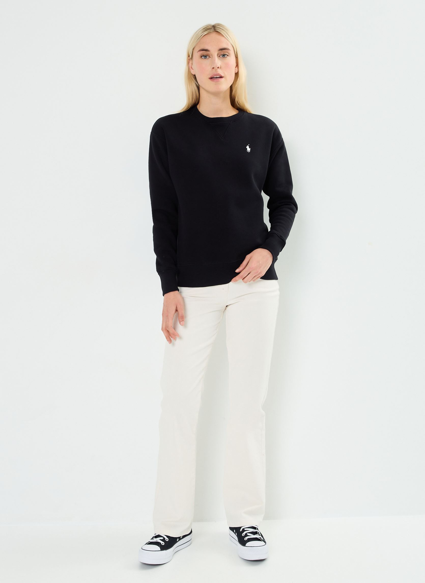 Sweatshirts Pull Col Rond En Molleton 211794395 femme noir Polo Ralph Lauren Sweatshirts Pull Col Rond En Molleton 211794395 femme noir POLO BLACK