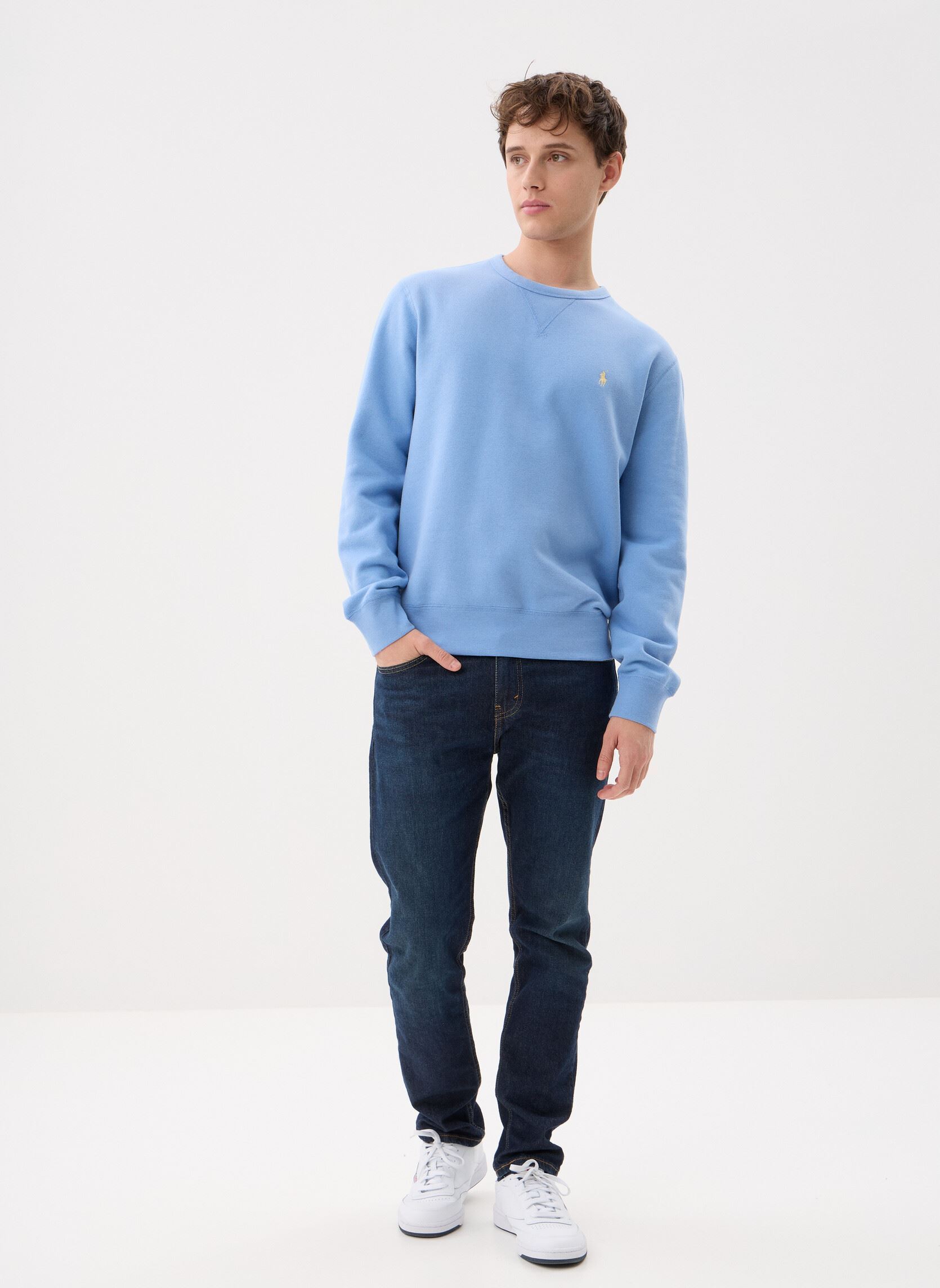 Felpe Lscnm1-Long Sleeve-Knit uomo blu Polo Ralph Lauren Felpe Lscnm1-Long Sleeve-Knit uomo blu BRISTOL BLUE