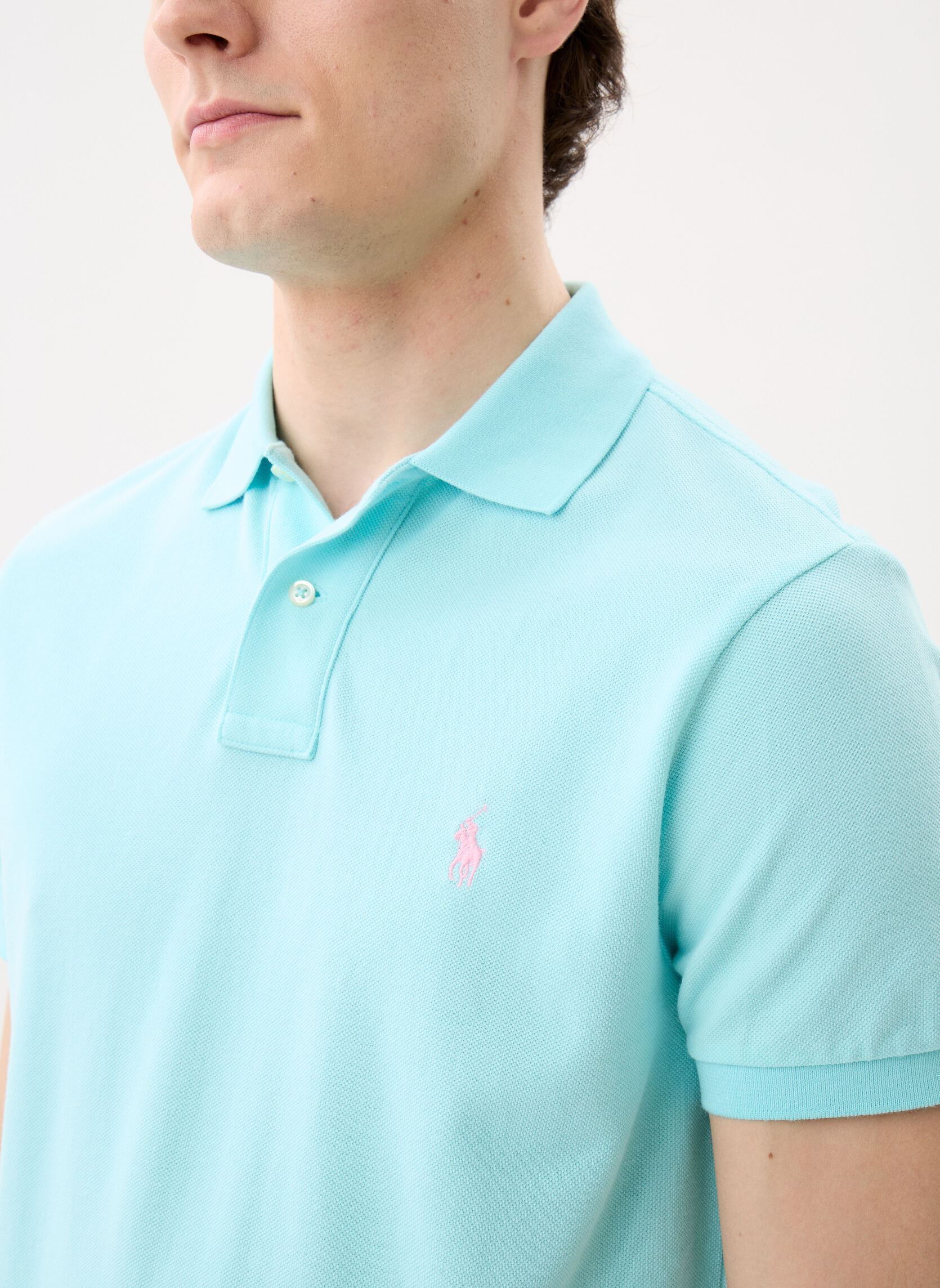 Poloshirts Polo Coupe Ajustée En Piqué 710680784 herren blau Polo Ralph Lauren Poloshirts Polo Coupe Ajustée En Piqué 710680784 herren blau NEW AQUA/C3166