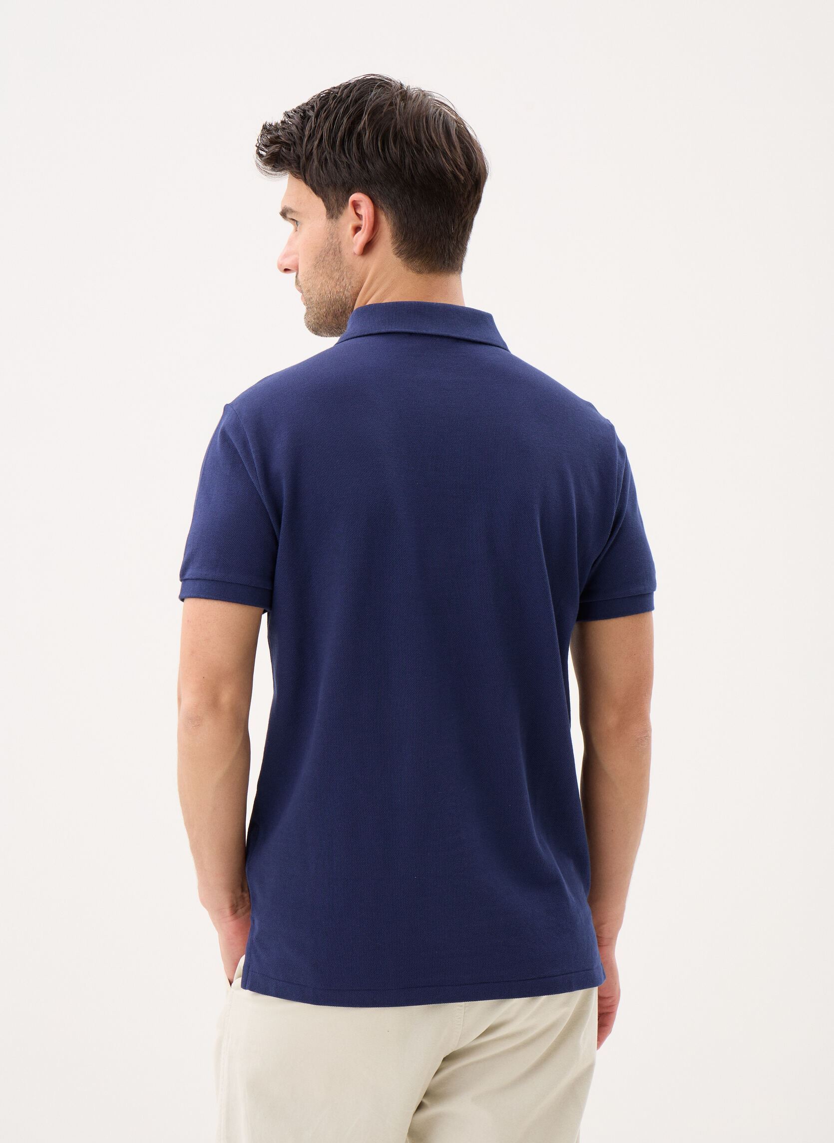 Polos Polo Coupe Ajustée En Piqué 710680784 homme bleu Polo Ralph Lauren Polos Polo Coupe Ajustée En Piqué 710680784 homme bleu NEWPORT NAVY/CREAM PP