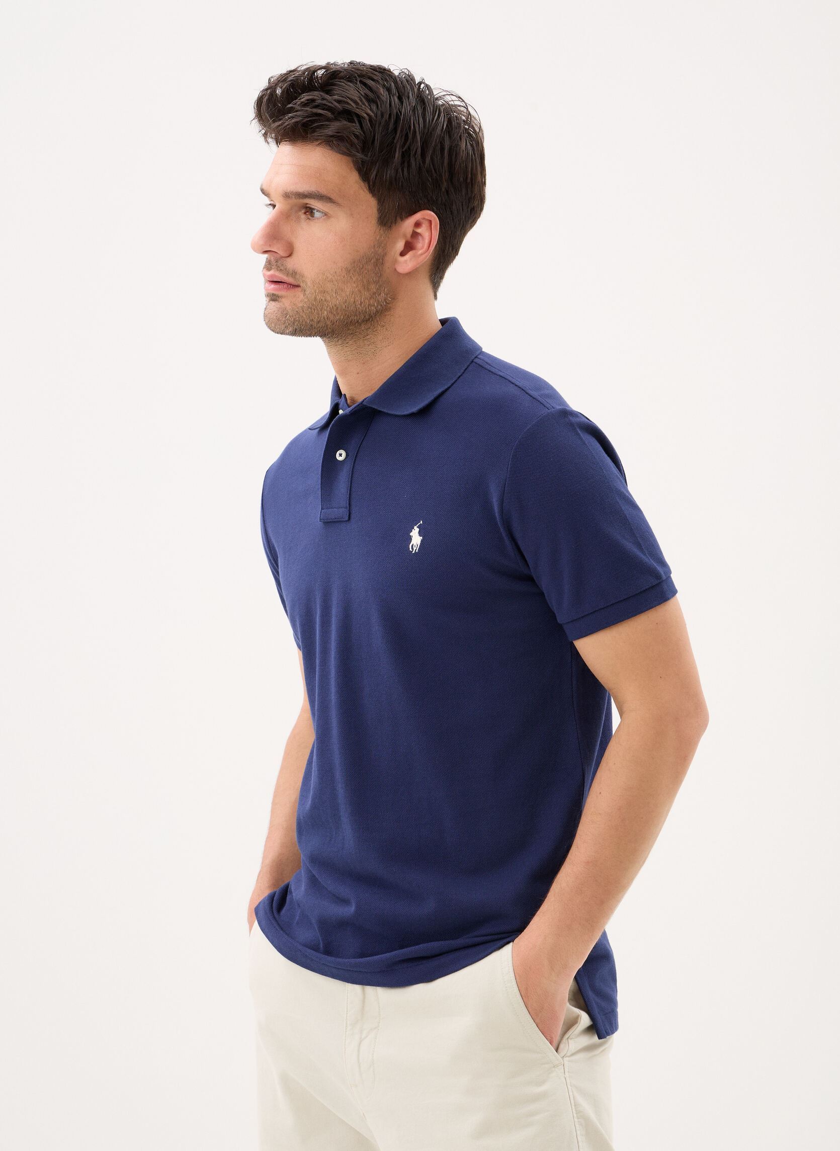 Polo Polo Ralph Lauren POLO COUPE DROITE EN COTON BASIC MESH EU - vue 3
