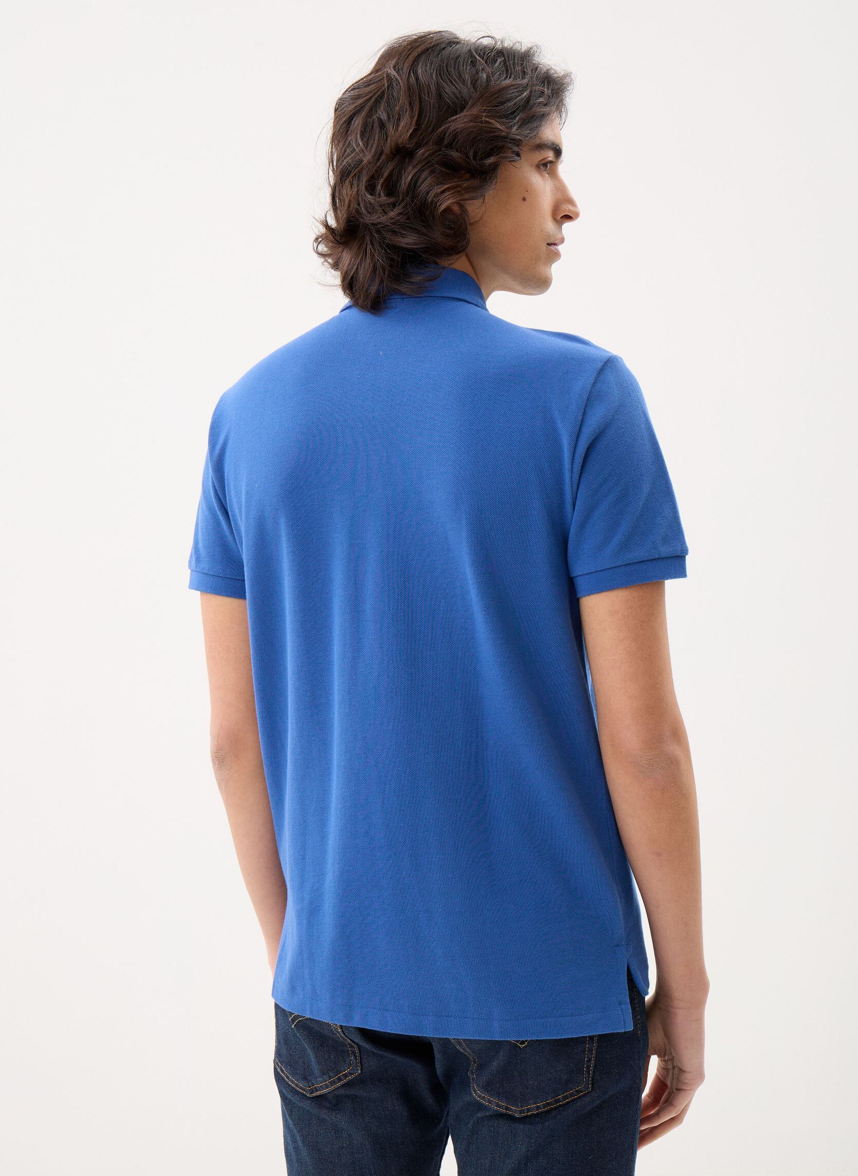 Poloshirts Polo Coupe Ajustée En Piqué 710680784 herren blau Polo Ralph Lauren Poloshirts Polo Coupe Ajustée En Piqué 710680784 herren blau DUSTY AZURE/CREAM PP