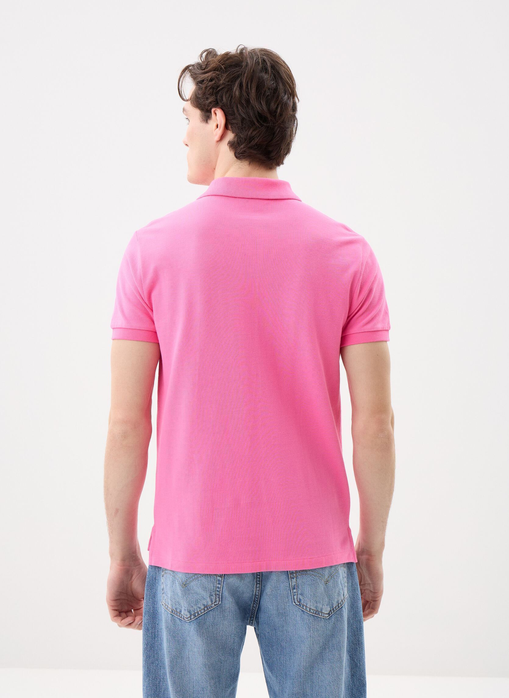Polos Polo Coupe Ajustée En Piqué 710680784 homme rose Polo Ralph Lauren Polos Polo Coupe Ajustée En Piqué 710680784 homme rose BAJA PINK/C6995