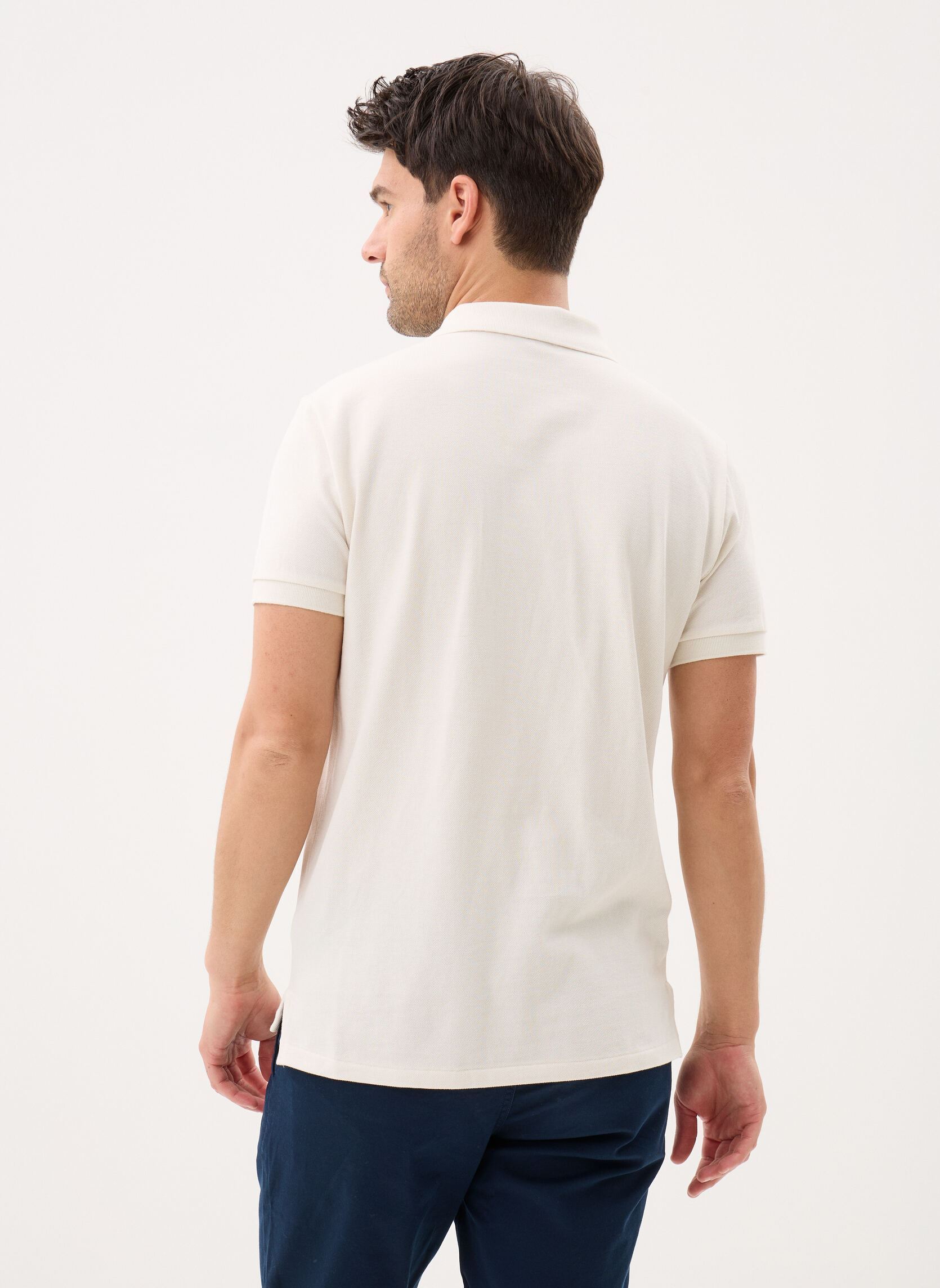 Poloshirts Polo Coupe Ajustée En Piqué 710680784 herren weiß Polo Ralph Lauren Poloshirts Polo Coupe Ajustée En Piqué 710680784 herren weiß ANTIQUE CREAM/C7114
