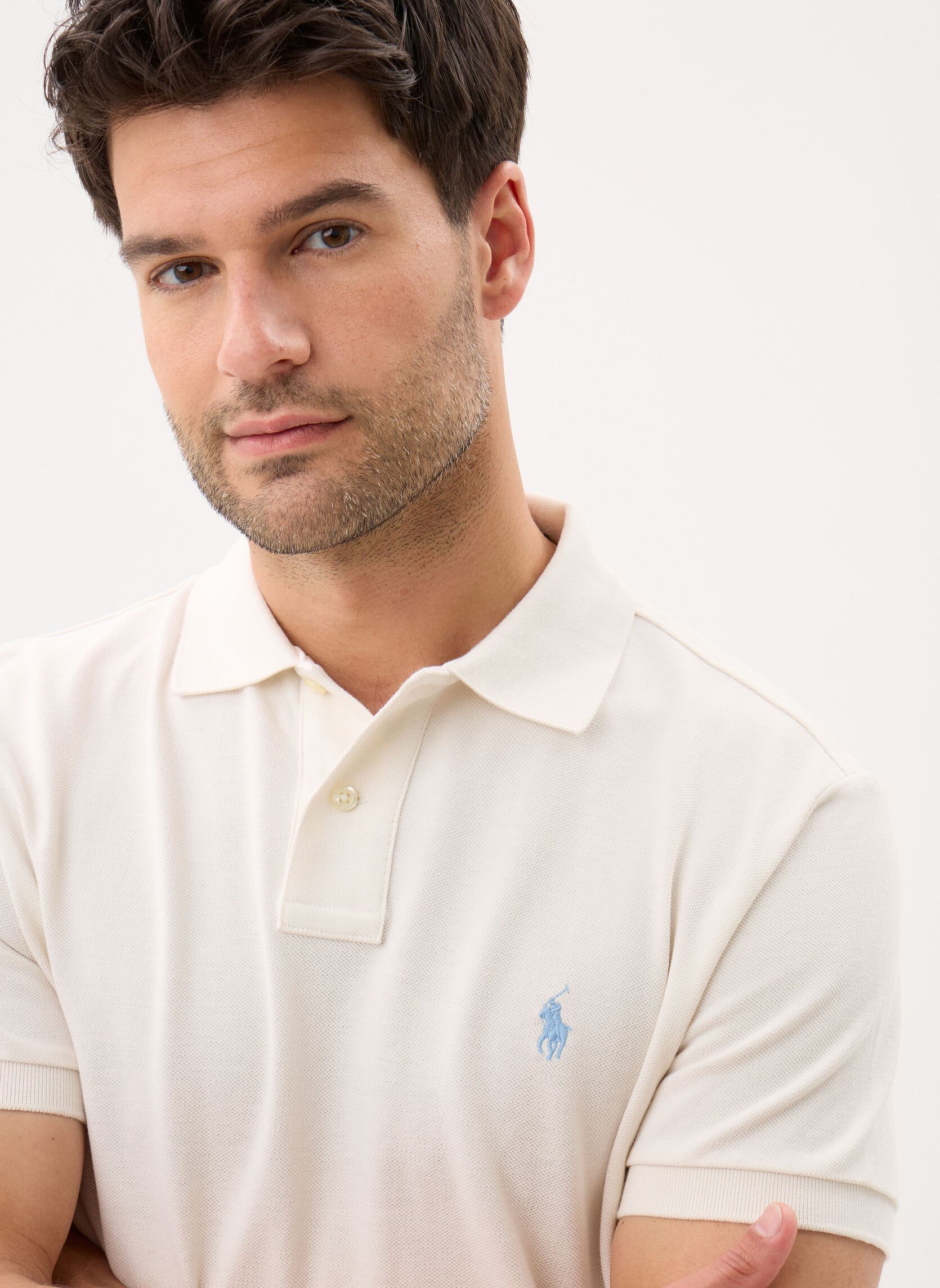 Poloshirts Polo Coupe Ajustée En Piqué 710680784 herren weiß Polo Ralph Lauren Poloshirts Polo Coupe Ajustée En Piqué 710680784 herren weiß ANTIQUE CREAM/C7114