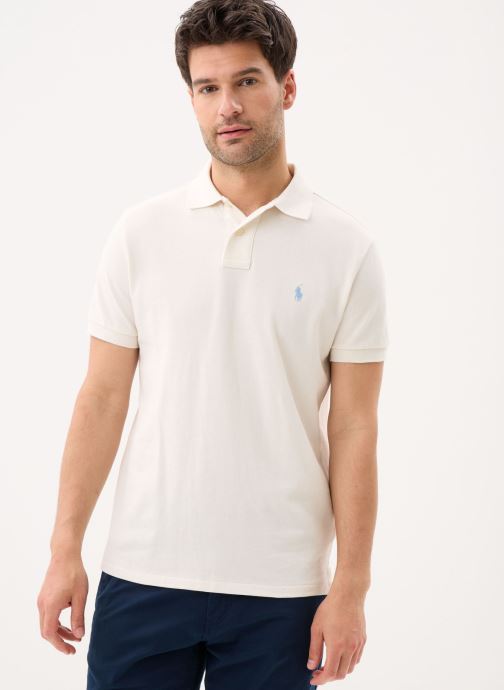 Polo Ralph Lauren Polos Polo Coupe Ajustée En Piqué 710680784 homme blanc