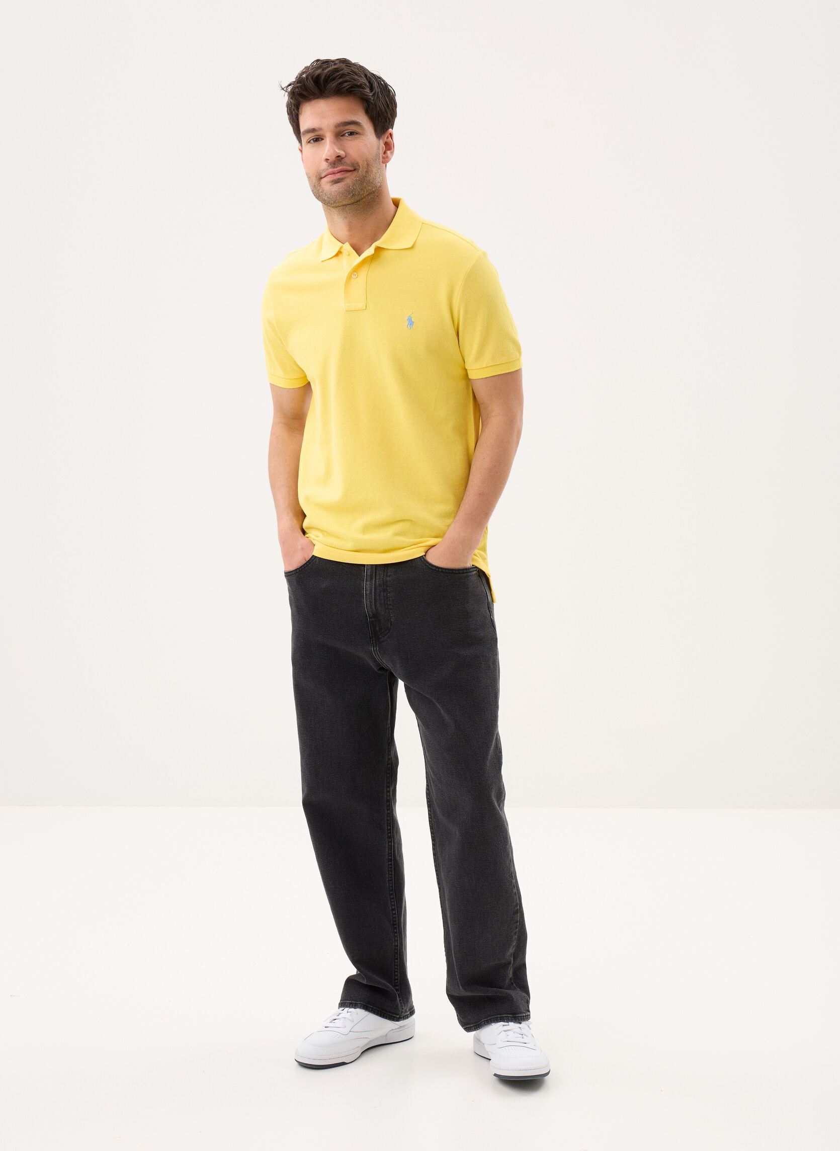 Poloshirts Polo Coupe Ajustée En Piqué 710680784 herren gelb Polo Ralph Lauren Poloshirts Polo Coupe Ajustée En Piqué 710680784 herren gelb SUNFISH YELLOW/C7109