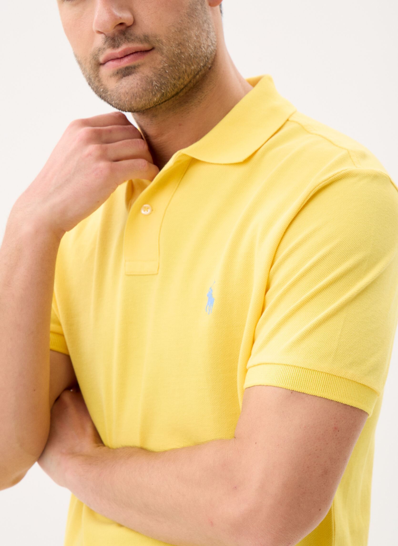 Poloshirts Polo Coupe Ajustée En Piqué 710680784 herren gelb Polo Ralph Lauren Poloshirts Polo Coupe Ajustée En Piqué 710680784 herren gelb SUNFISH YELLOW/C7109