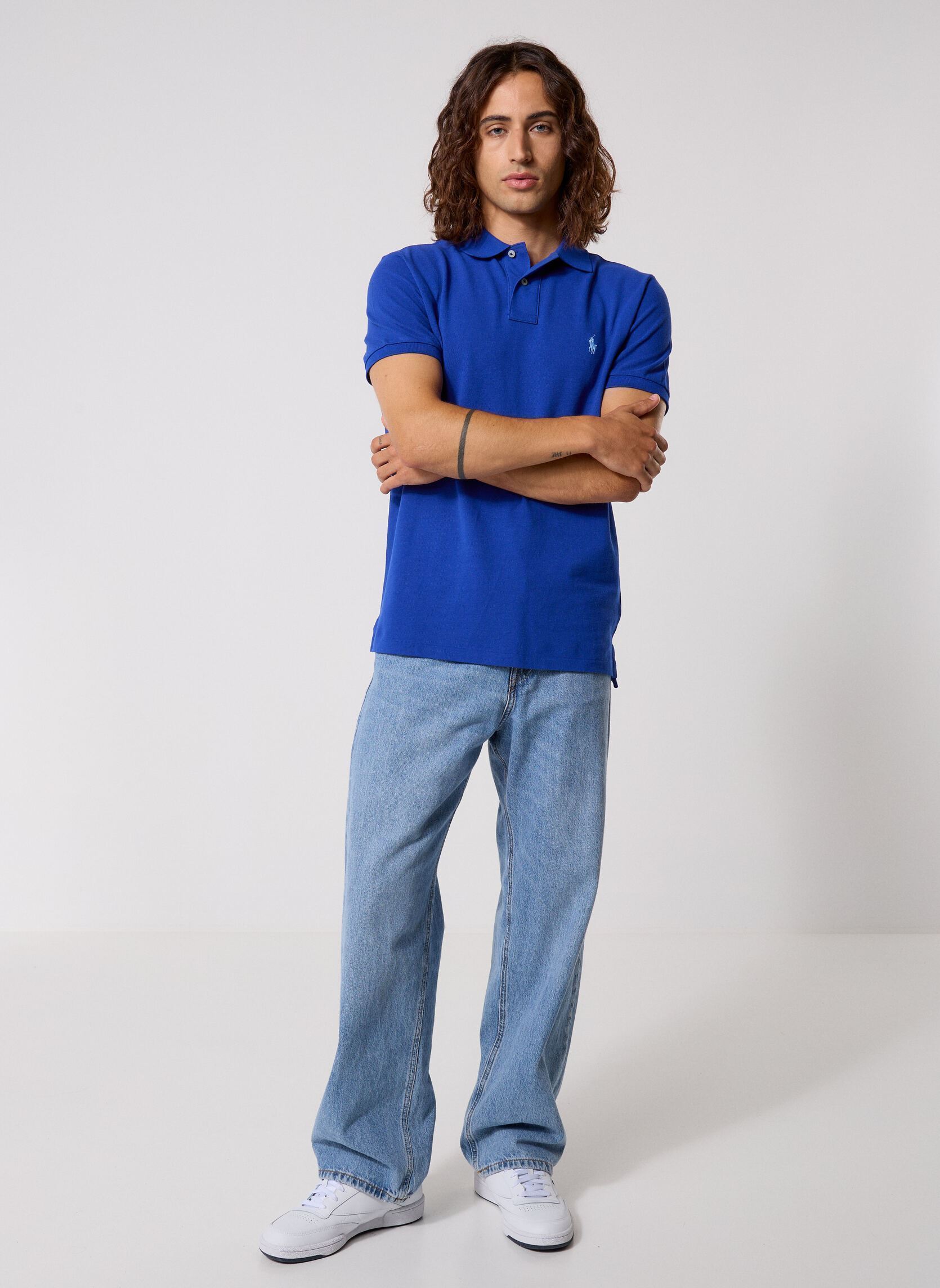 Polo Polo Coupe Ajustée En Piqué 710680784 uomo blu Polo Ralph Lauren Polo Polo Coupe Ajustée En Piqué 710680784 uomo blu CLASSIC AZURE/C7201