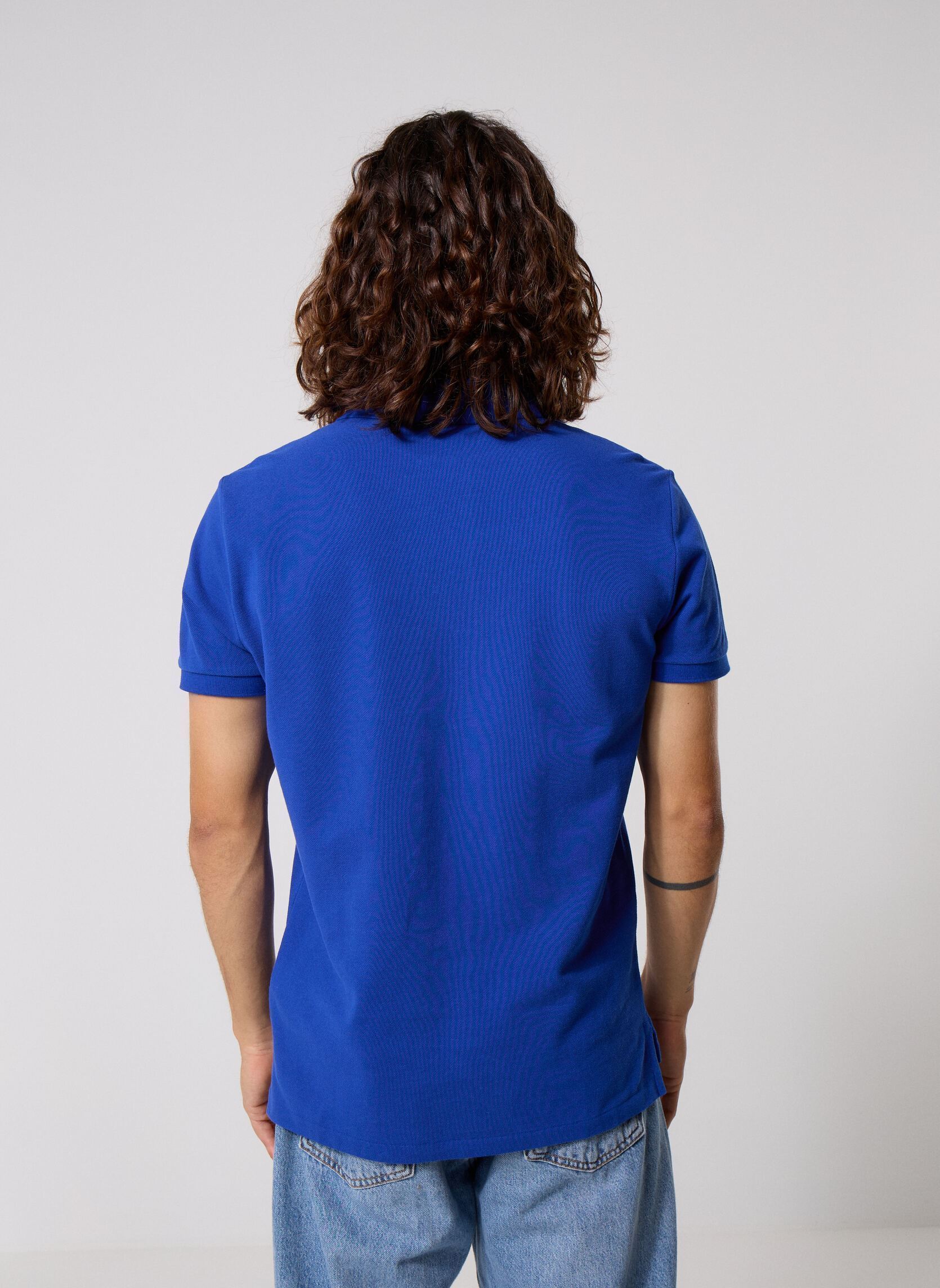 Polo Polo Coupe Ajustée En Piqué 710680784 uomo blu Polo Ralph Lauren Polo Polo Coupe Ajustée En Piqué 710680784 uomo blu CLASSIC AZURE/C7201