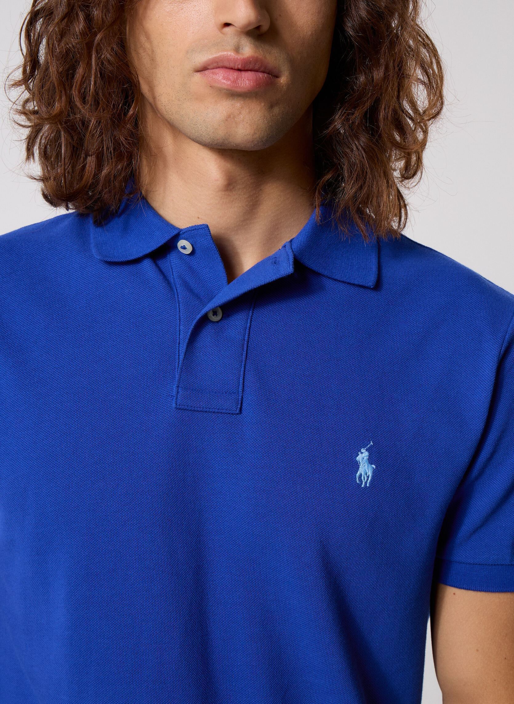 Polo Polo Coupe Ajustée En Piqué 710680784 uomo blu Polo Ralph Lauren Polo Polo Coupe Ajustée En Piqué 710680784 uomo blu CLASSIC AZURE/C7201