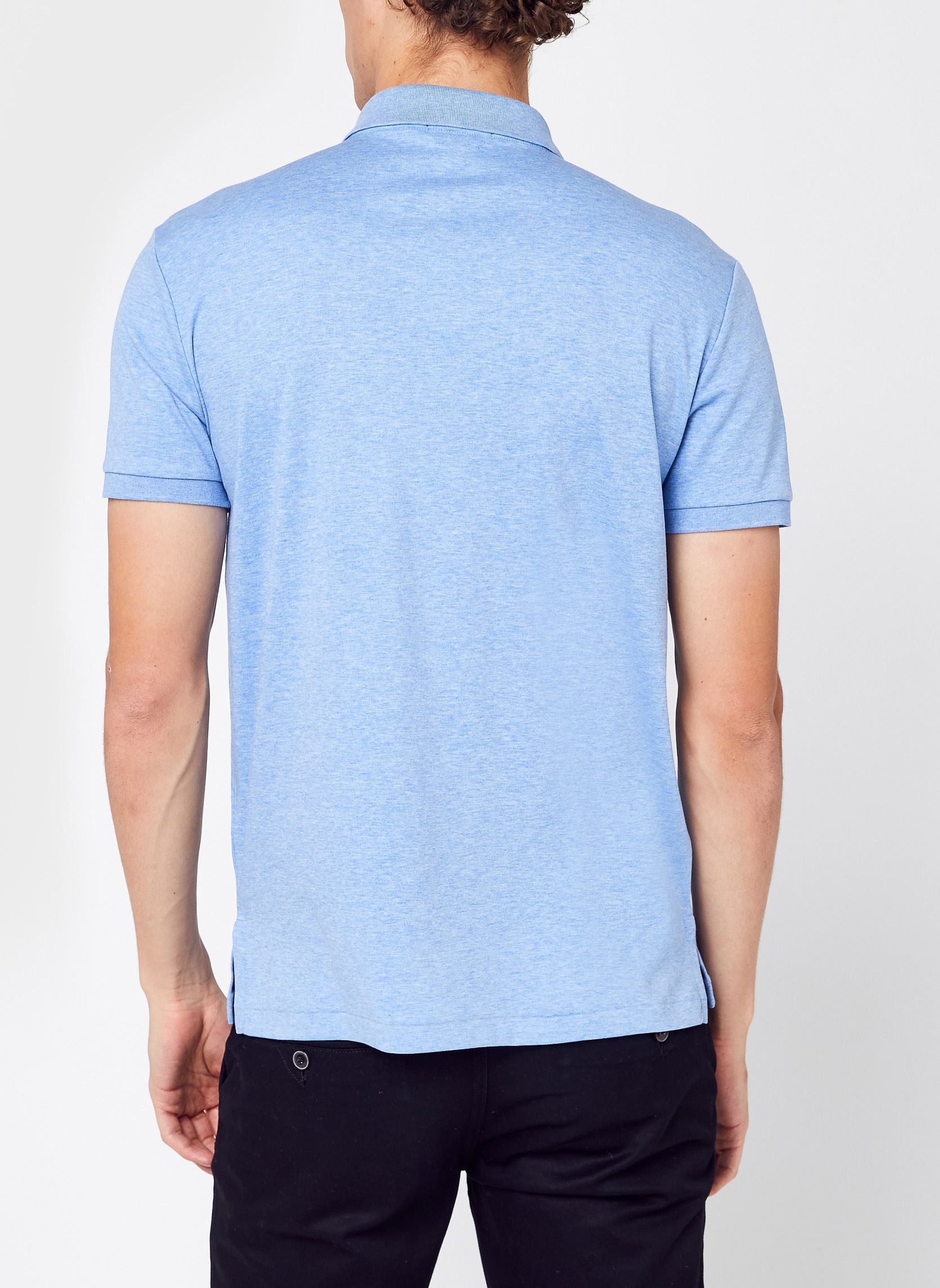 Polos Polo ajusté en coton doux 710704319 homme bleu Polo Ralph Lauren Polos Polo ajusté en coton doux 710704319 homme bleu JAMAICA HEATHER