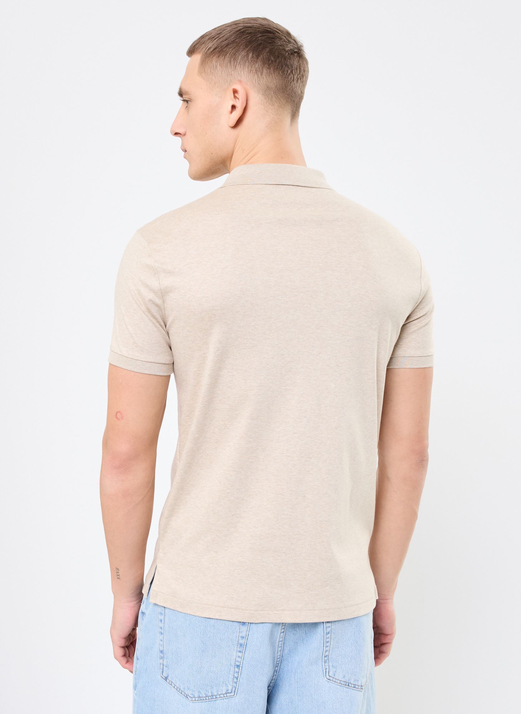 Polo's Polo ajusté en coton doux 710704319 heren beige Polo Ralph Lauren Polo's Polo ajusté en coton doux 710704319 heren beige EXPEDITION DUNE HEATHER/CR18