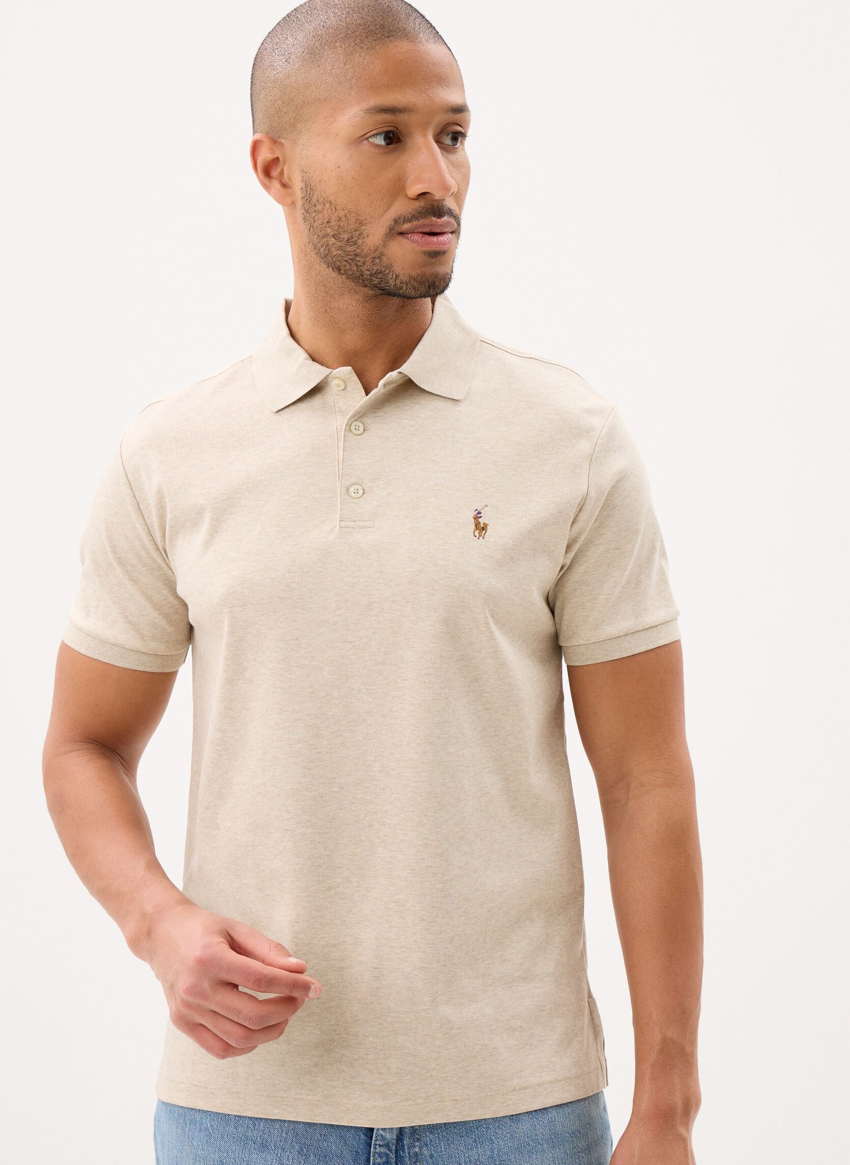 Vêtements Polo Ralph Lauren Polo ajusté en coton doux 710704319 pour Homme - vue 1