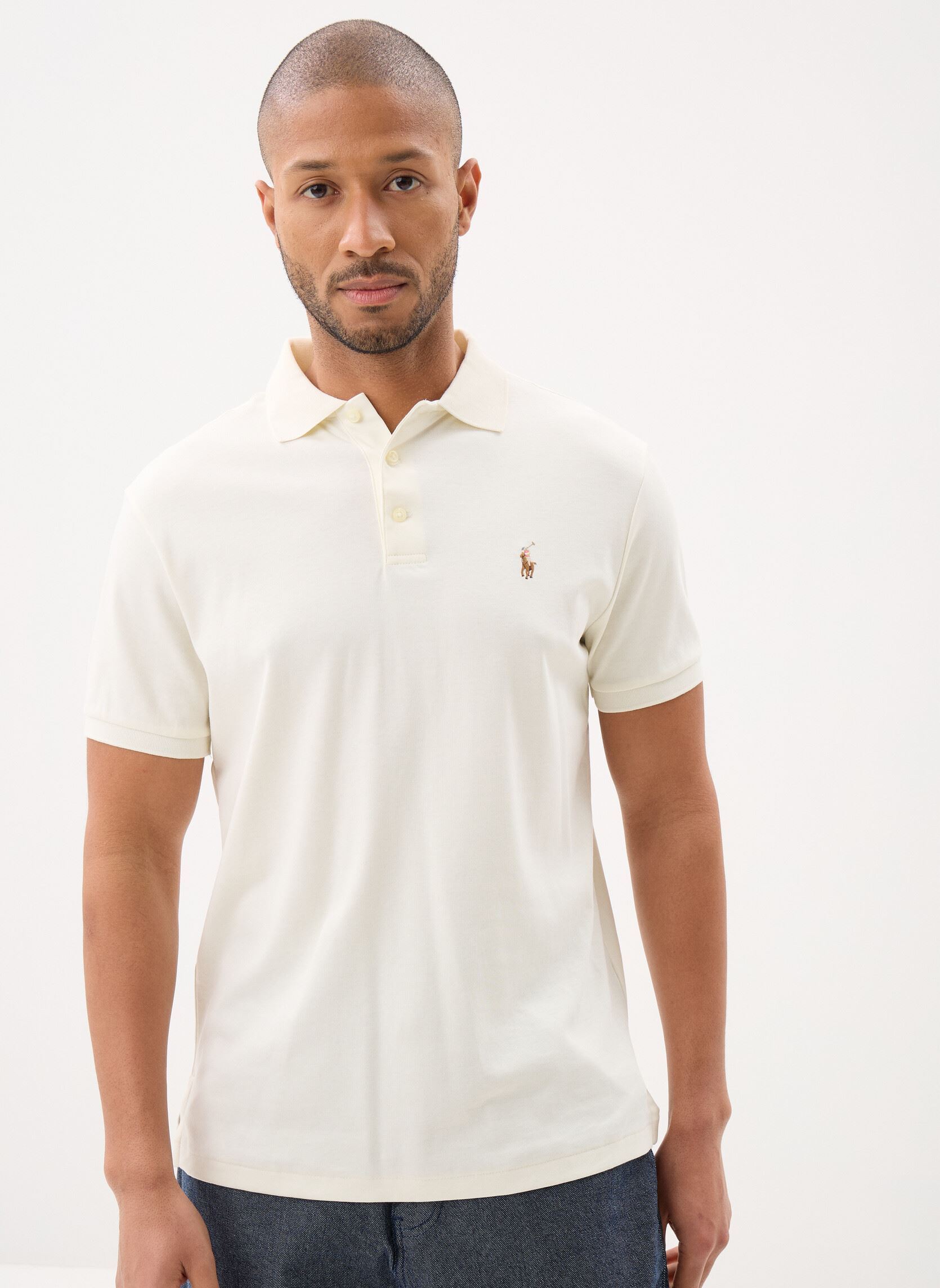 Vêtements Polo Ralph Lauren Polo ajusté en coton doux 710704319 pour Homme - vue 1