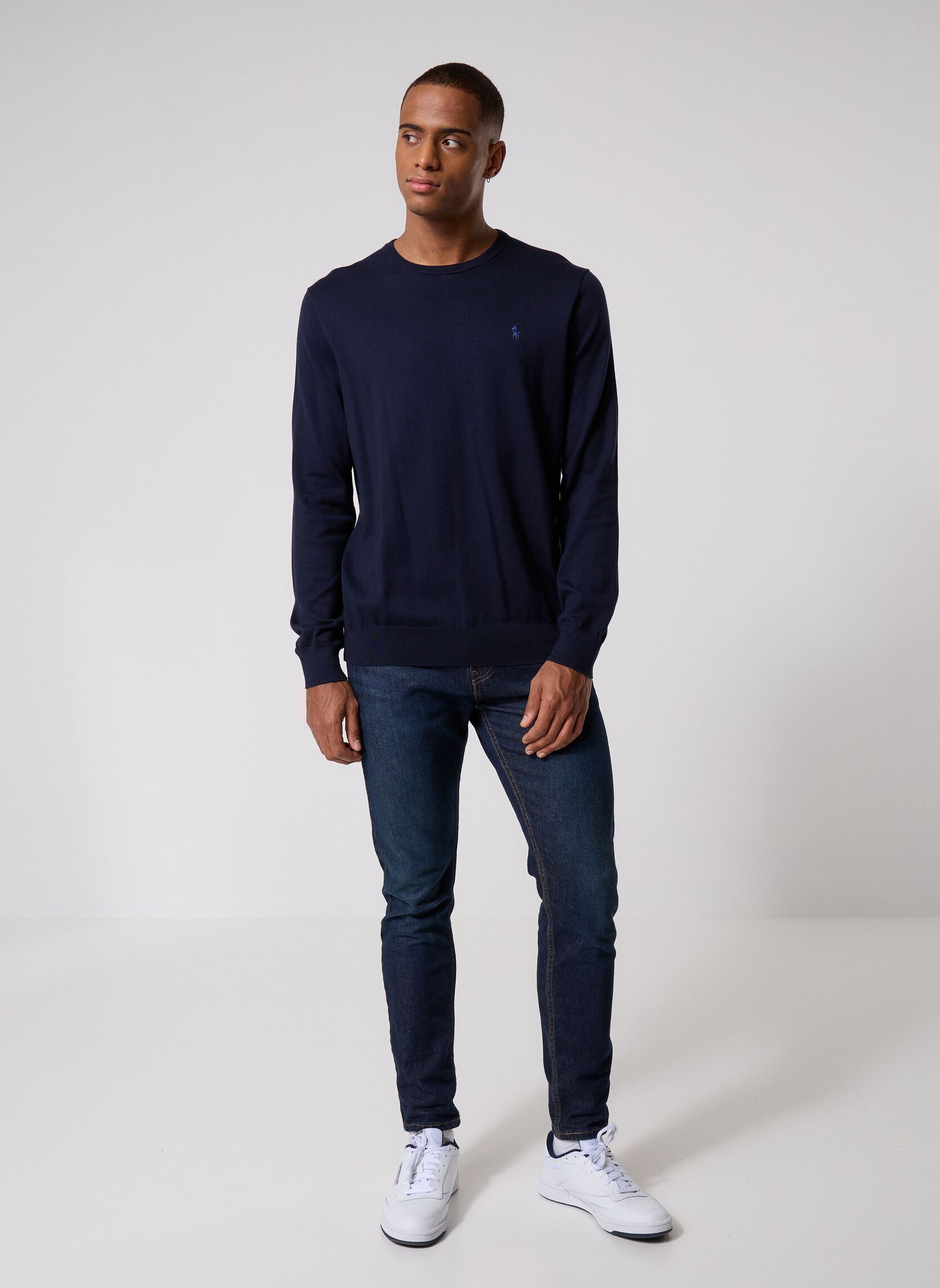 Sweats Pull cintré en coton 710684957 homme bleu Polo Ralph Lauren Sweats Pull cintré en coton 710684957 homme bleu HUNTER NAVY
