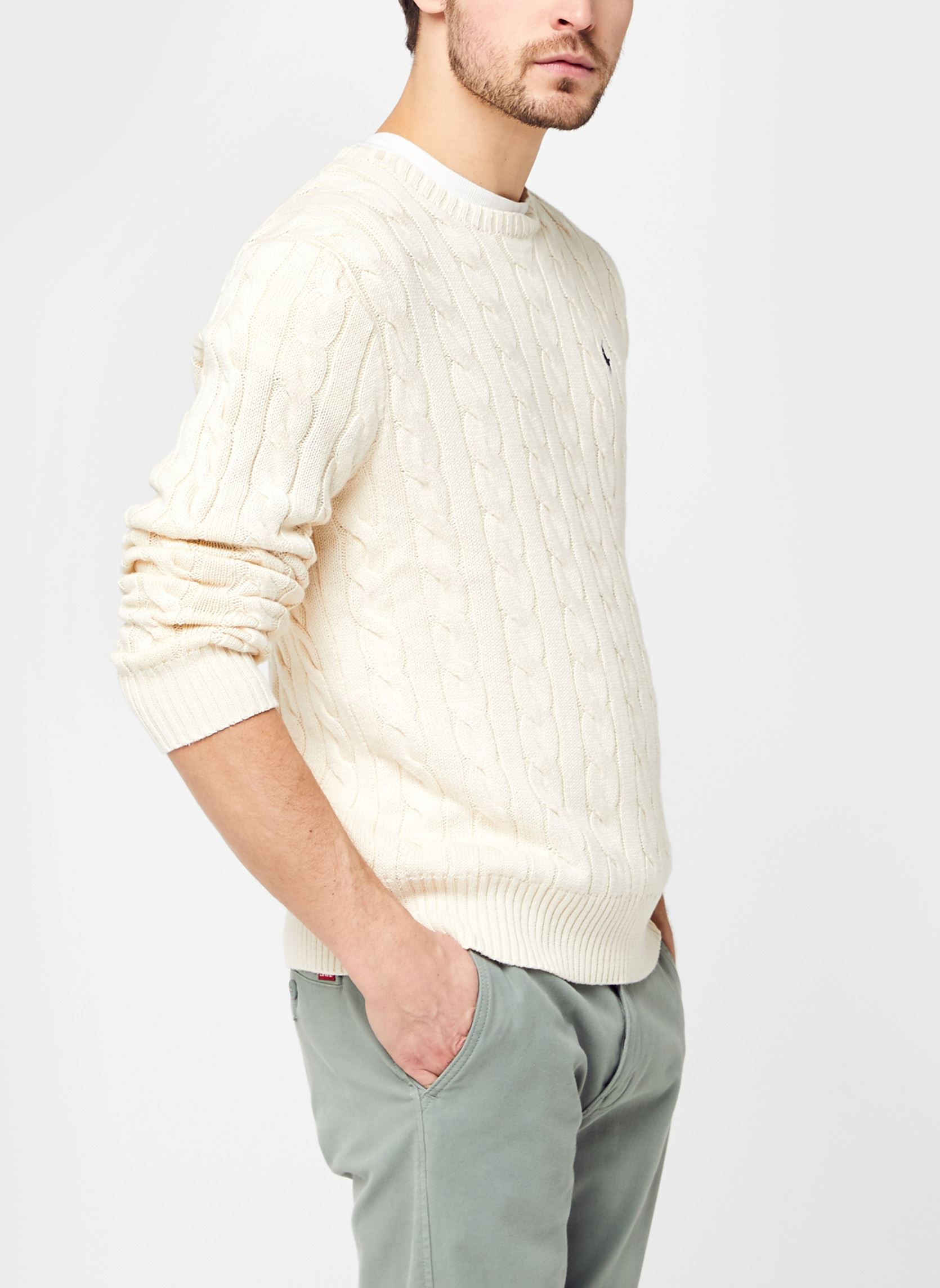 Pull Polo Ralph Lauren PULL COL ROND EN MAILLE TORSADEE EU - vue 10