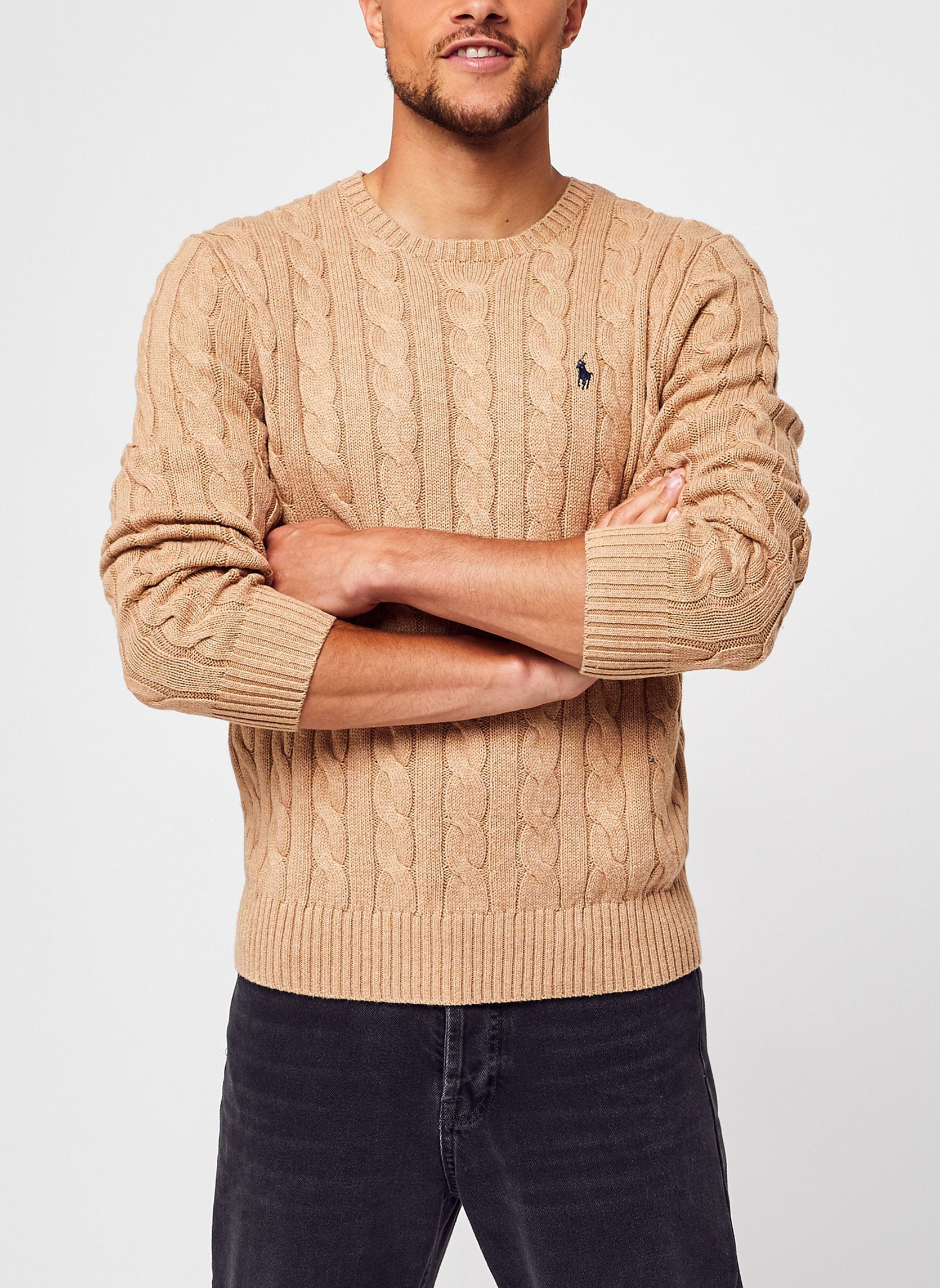 Pull Polo Ralph Lauren PULL COL ROND EN MAILLE TORSADEE EU - vue 9