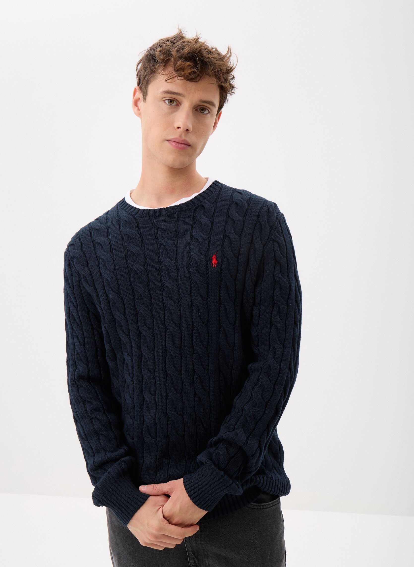 Pull Polo Ralph Lauren PULL COL ROND EN MAILLE TORSADEE EU - vue 9