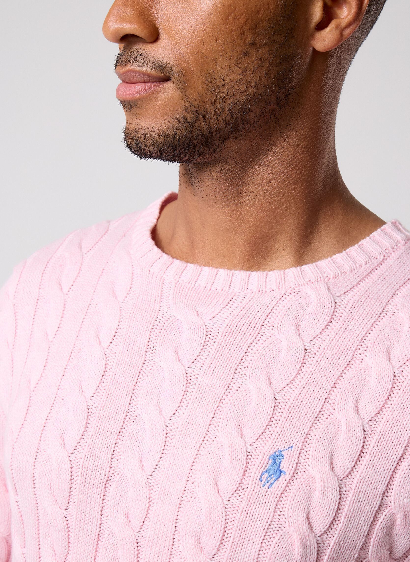Pullover Pull torsadé en coton herren rosa Polo Ralph Lauren Pullover Pull torsadé en coton herren rosa BALLET PINK HTHR