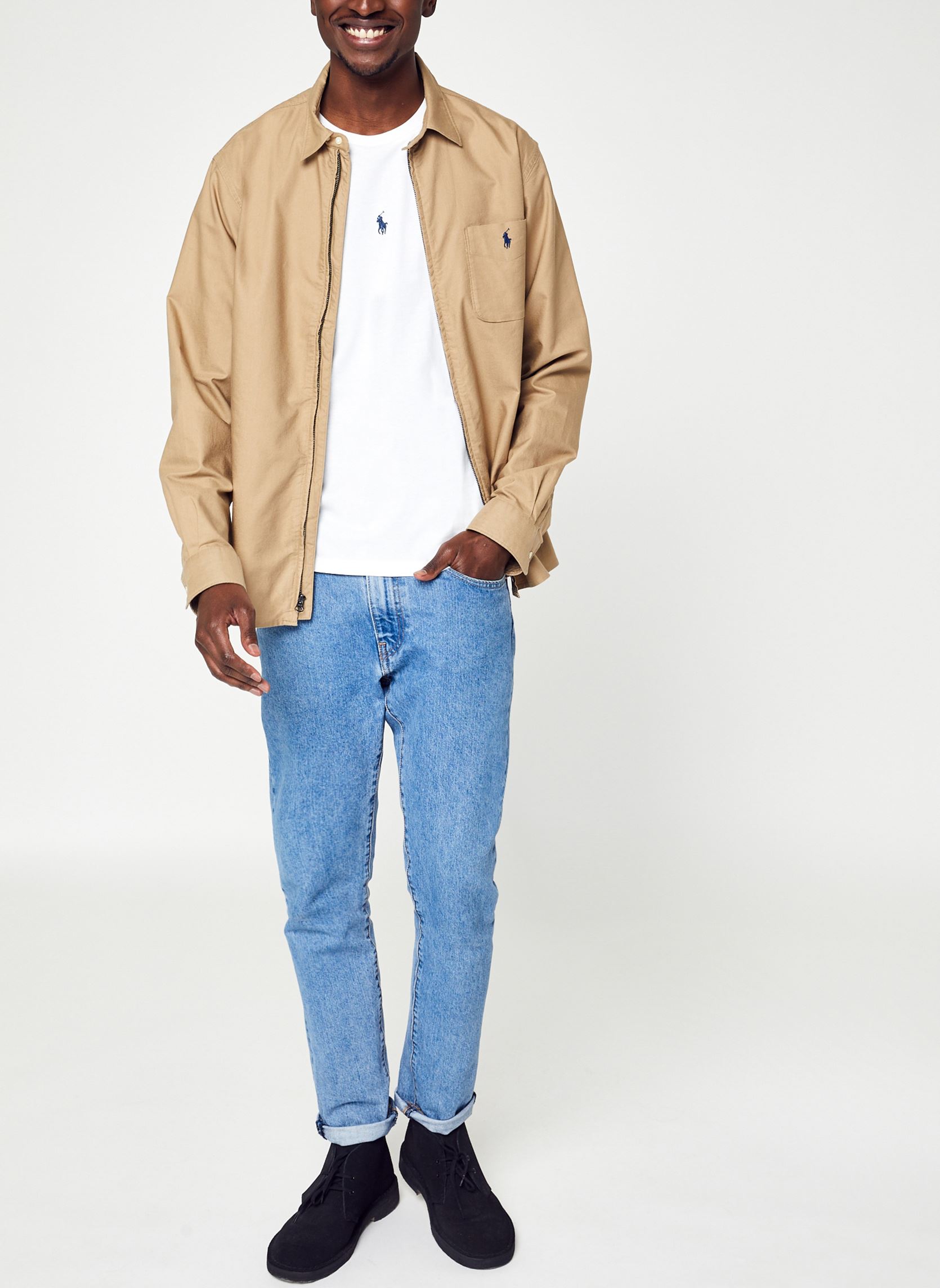 Tee-shirts T-shirt ajusté à col rond en jersey 7108 homme blanc Polo Ralph Lauren Tee-shirts T-shirt ajusté à col rond en jersey 7108 homme blanc White W