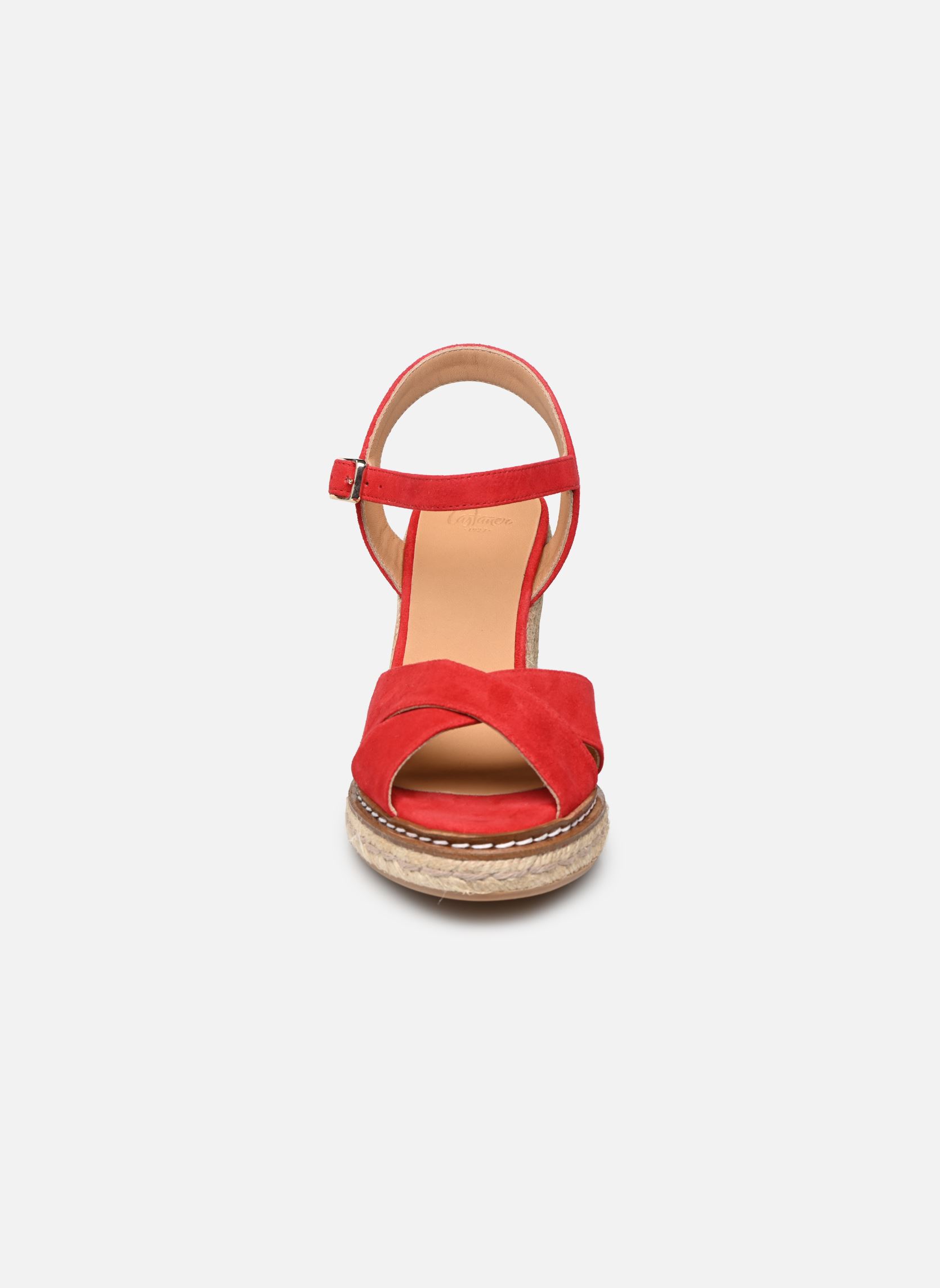 Espadrillas con zeppa e plateau Blaudia H8 donna rosso Castaner Espadrillas con zeppa e plateau Blaudia H8 donna rosso ROJO CARMIN