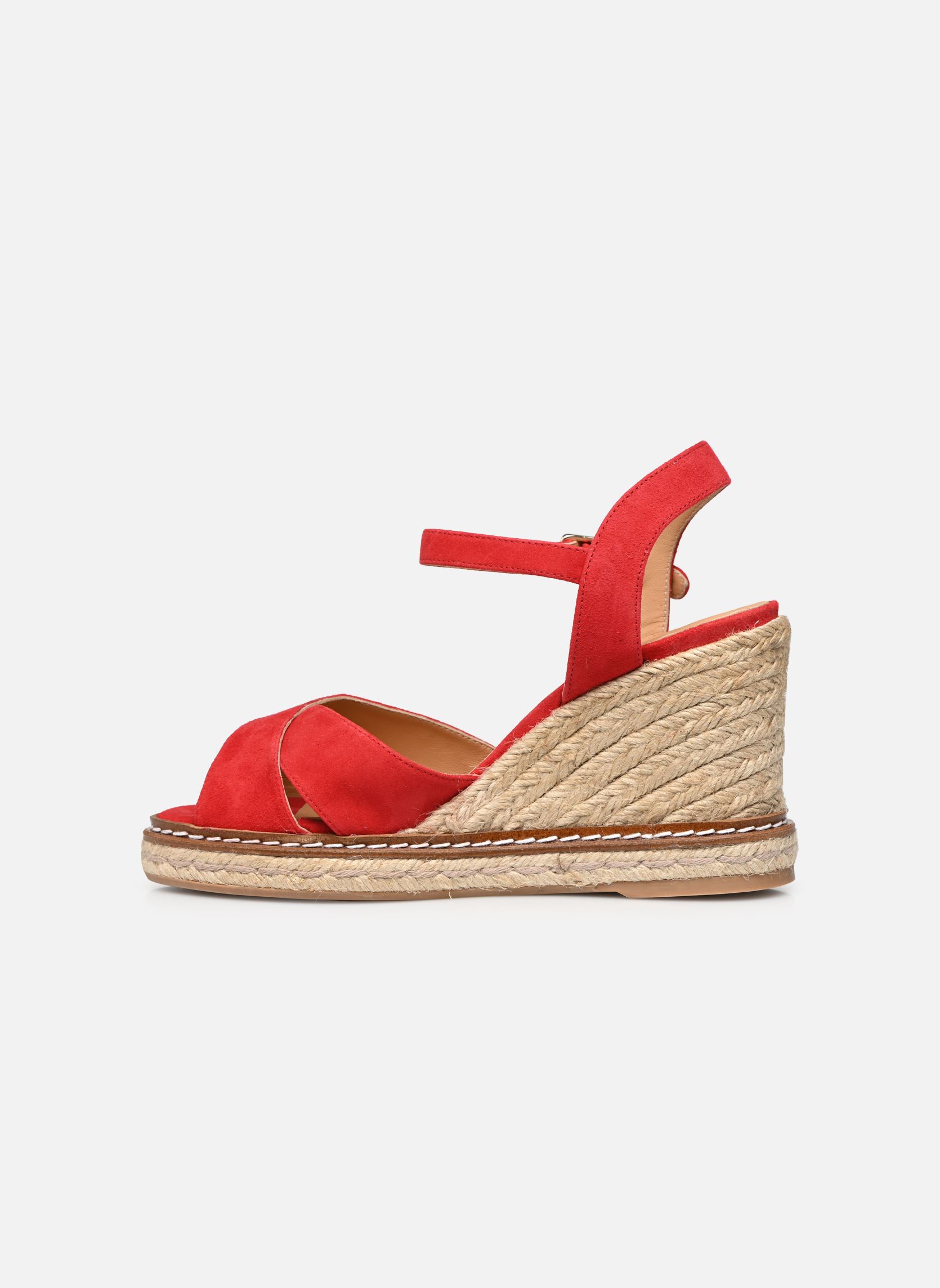 Espadrillas con zeppa e plateau Blaudia H8 donna rosso Castaner Espadrillas con zeppa e plateau Blaudia H8 donna rosso ROJO CARMIN