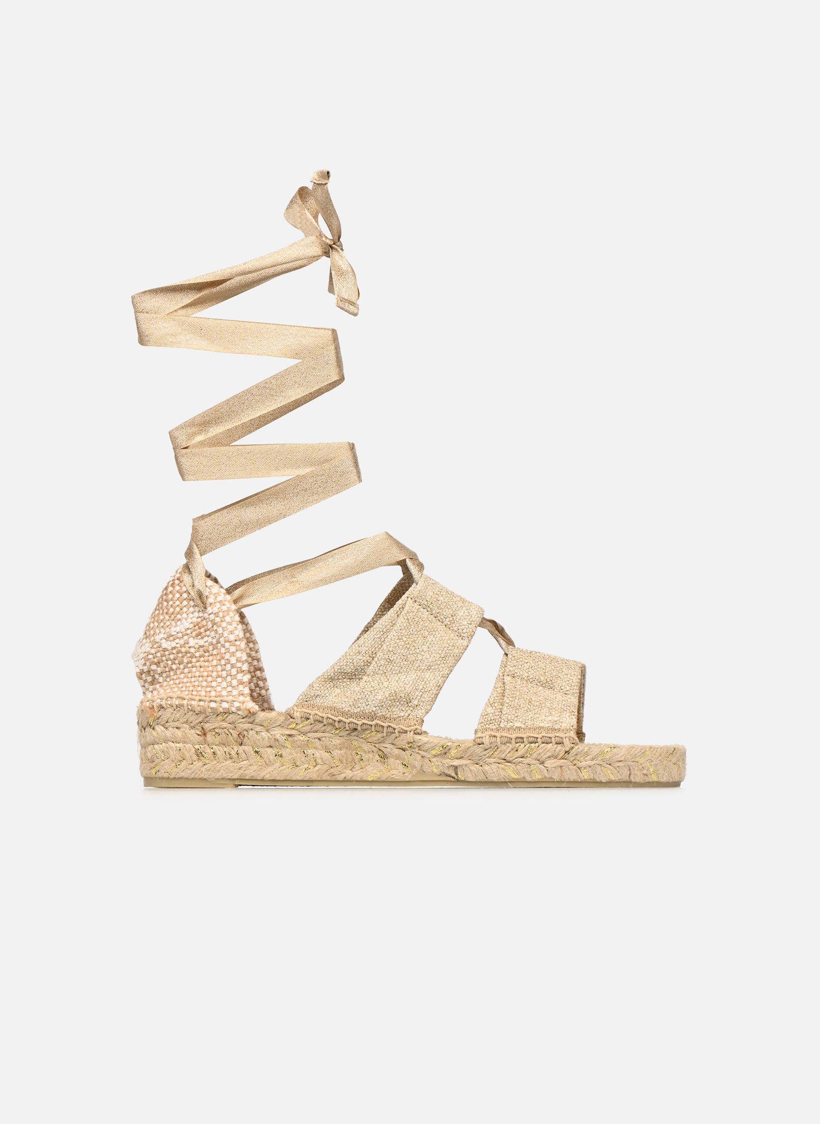Espadrillas con zeppa e plateau Saida H2 donna beige Castaner Espadrillas con zeppa e plateau Saida H2 donna beige ORO CLARO