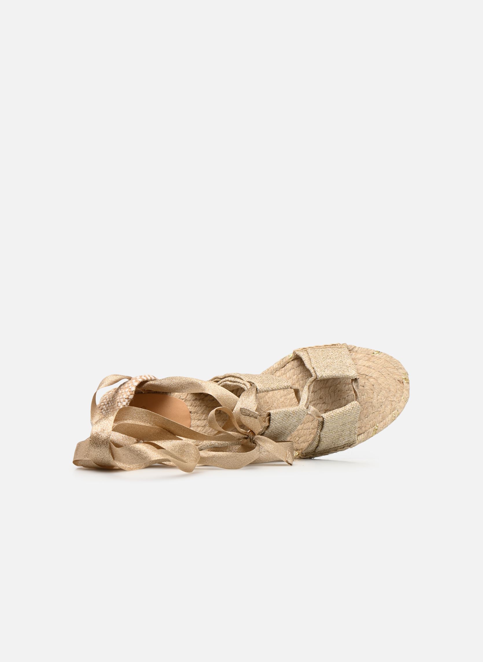Espadrillas con zeppa e plateau Saida H2 donna beige Castaner Espadrillas con zeppa e plateau Saida H2 donna beige ORO CLARO