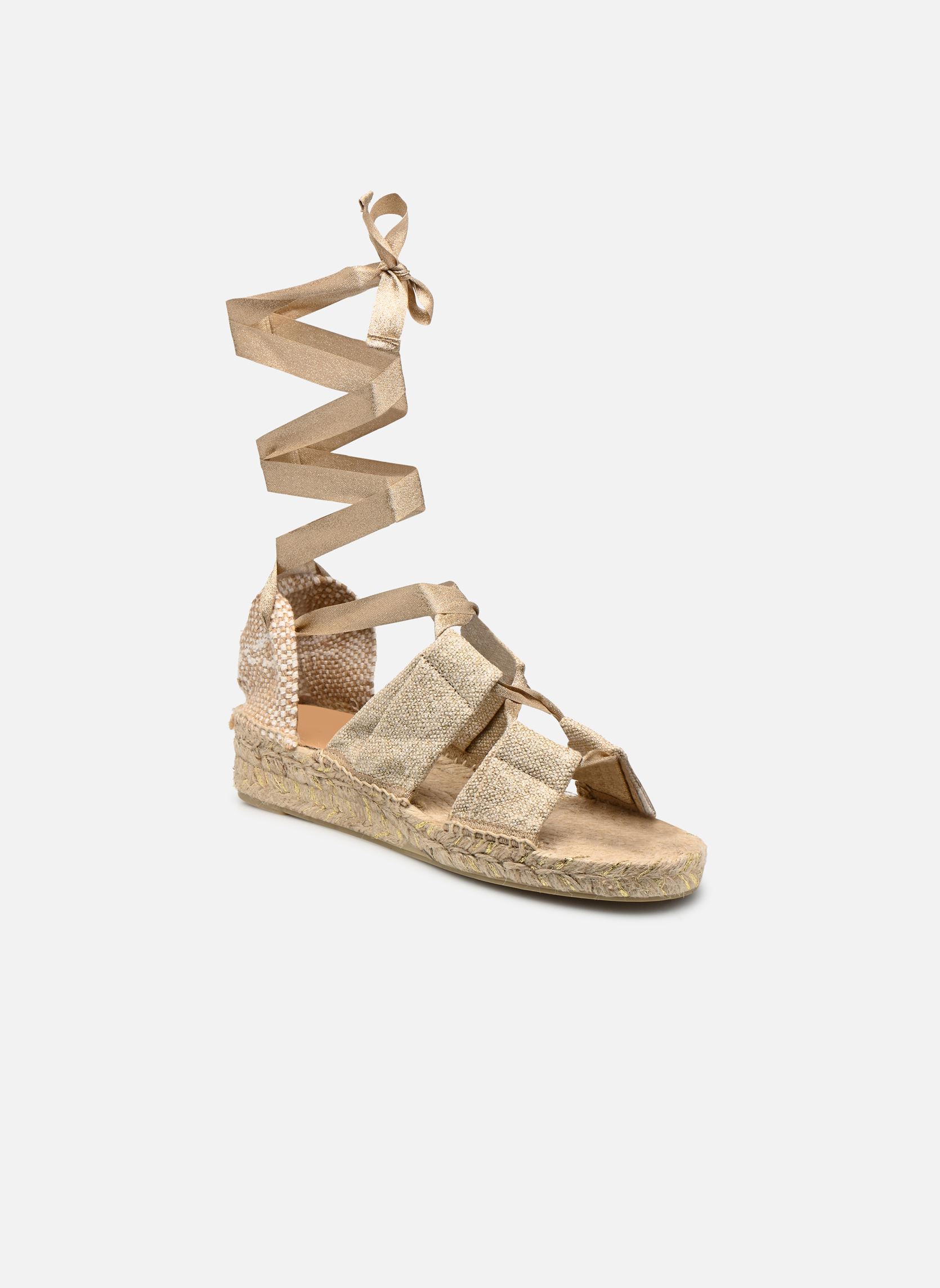 Castaner Espadrillas con zeppa e plateau Saida H2 donna beige